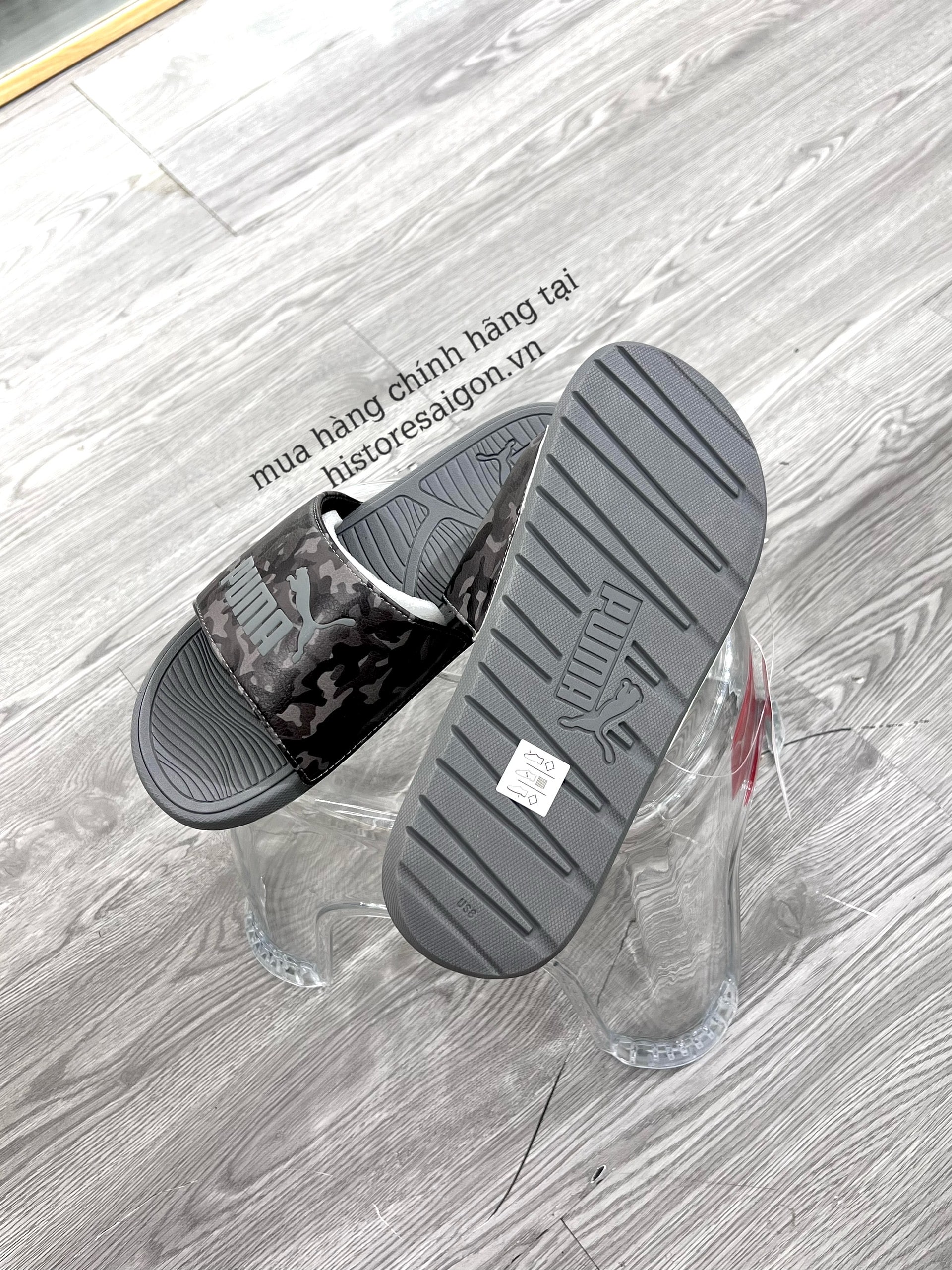 866 -  Dép Puma Cool Cat New 2.0 Camo Gray - Code 392213 02 [HÀNG CHÍNH HÃNG]