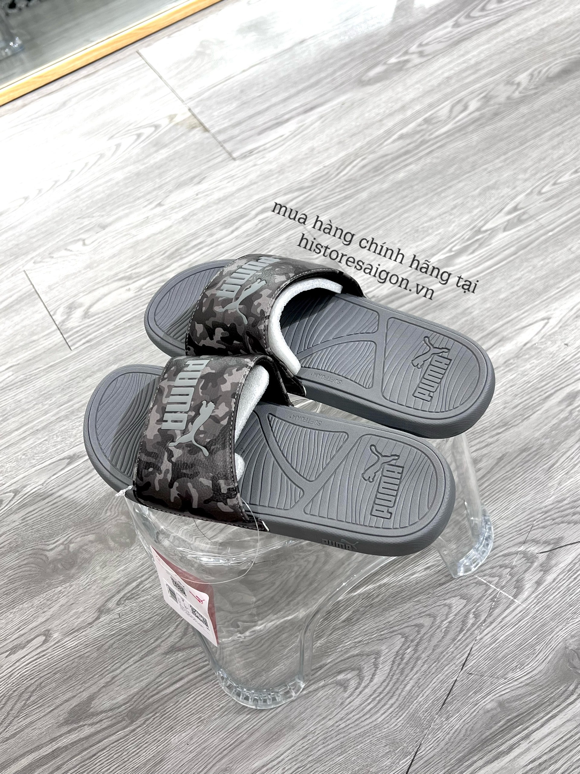 866 -  Dép Puma Cool Cat New 2.0 Camo Gray - Code 392213 02 [HÀNG CHÍNH HÃNG]