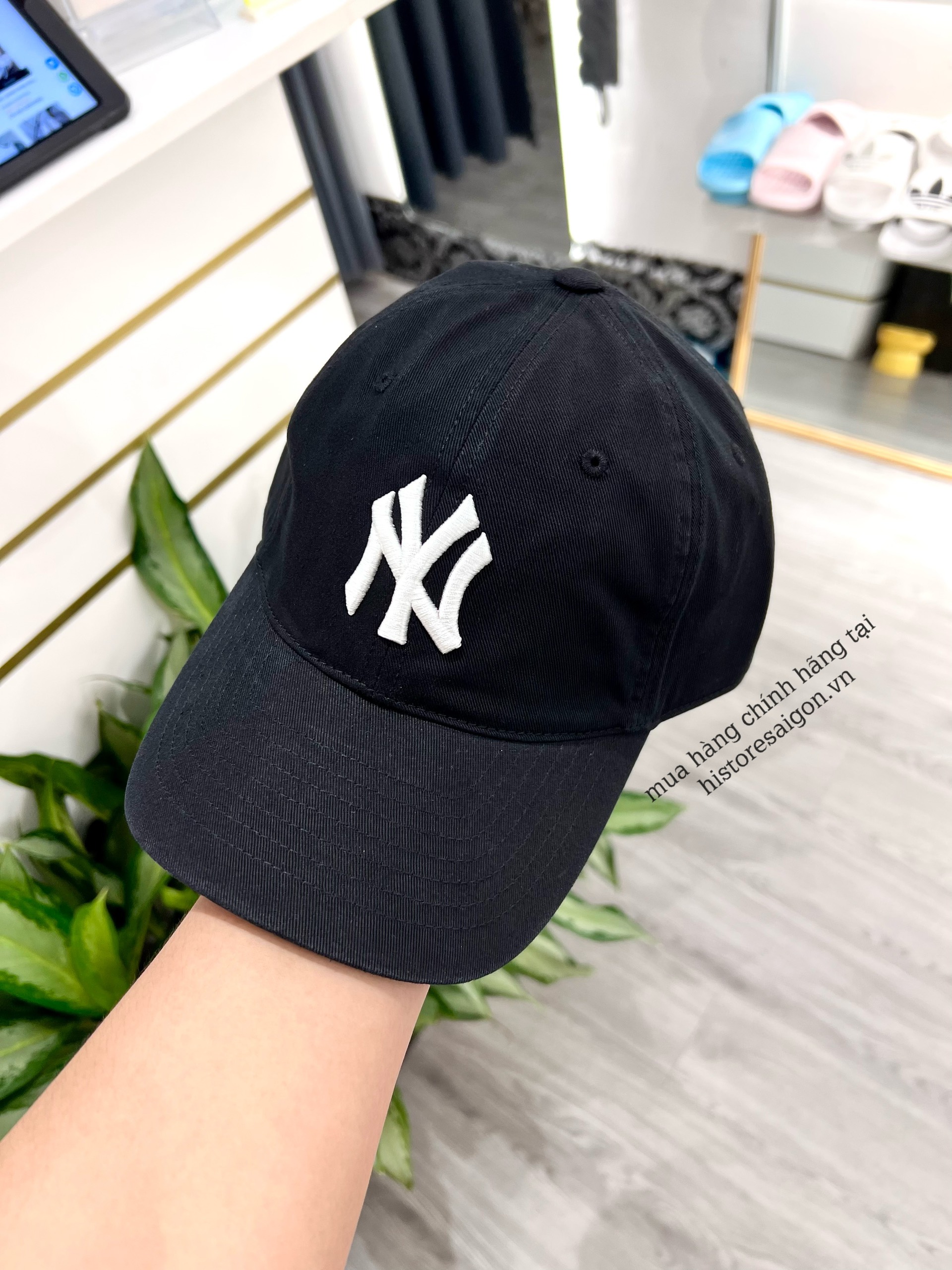 418 -  Nón MLB Unstructured Ball cap - Đen - Ny Trắng To - Code 3ACP6601N 50BKS [HÀNG CHÍNH HÃNG]