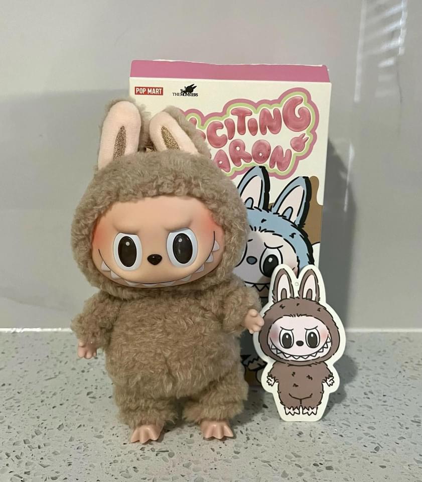 1090 - Labubu Toffee Nâu Size bé 17cm -  Gấu Bông Art Toy [HÀNG CHÍNH HÃNG] Pop Mart