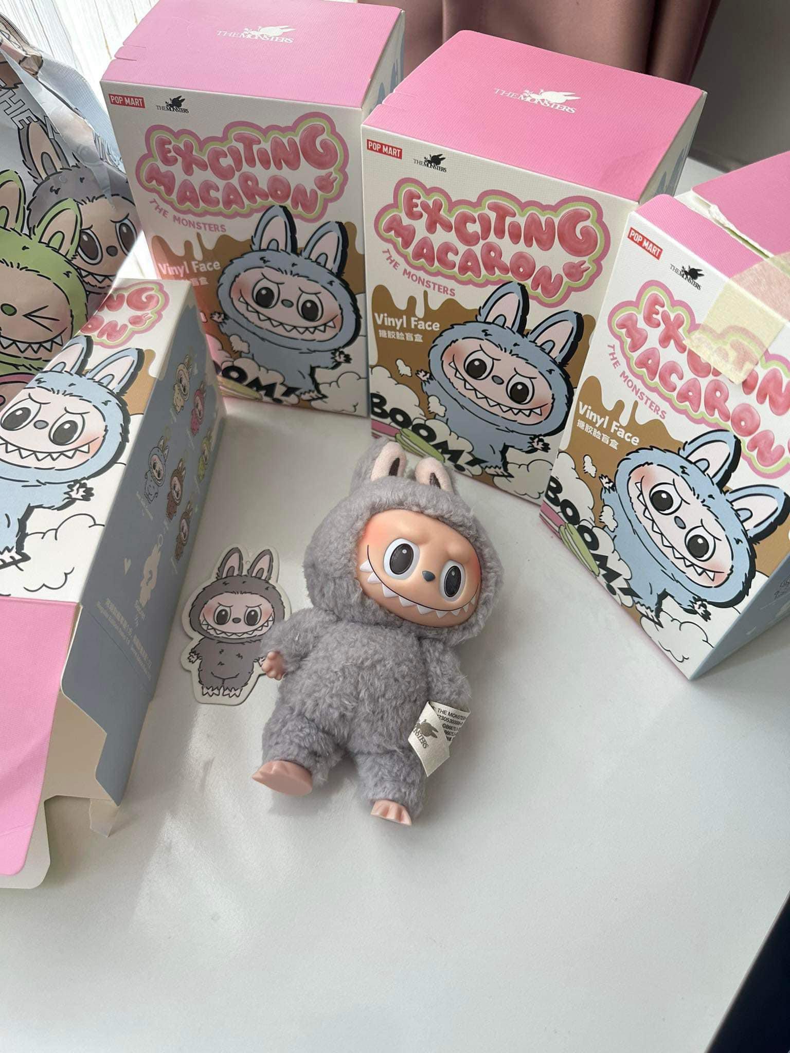 1092 - Labubu Sesame Bean Màu Xám Size bé 17cm -  Gấu Bông Art Toy [HÀNG CHÍNH HÃNG] Pop Mart