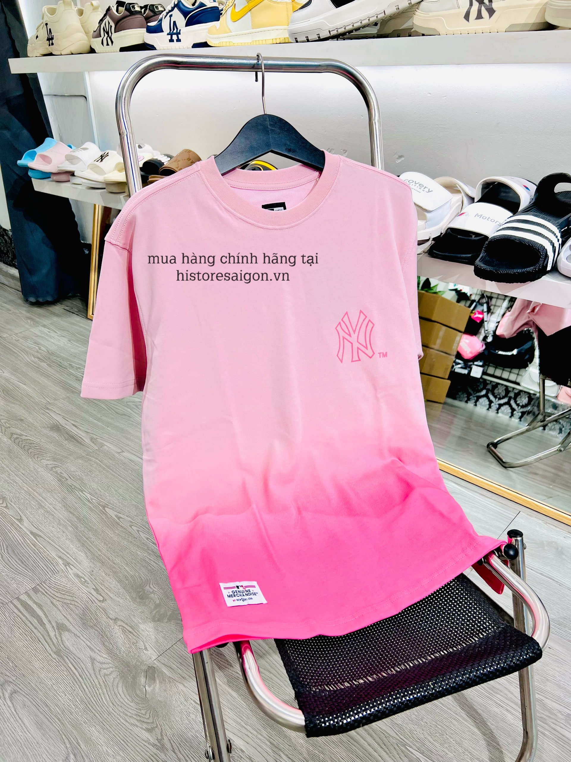 1046 -  Áo New Era NY Gradient Graphic Design New York Hồng Phai [HÀNG CHÍNH HÃNG]