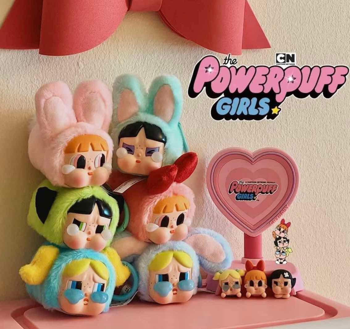 1112  - Crybaby × Powerpuff Girls  Mô Hình Gấu Bông Art Toy POP MART Series Vinyl Face Plush Set 6 Box [HÀNG CHÍNH HÃNG]