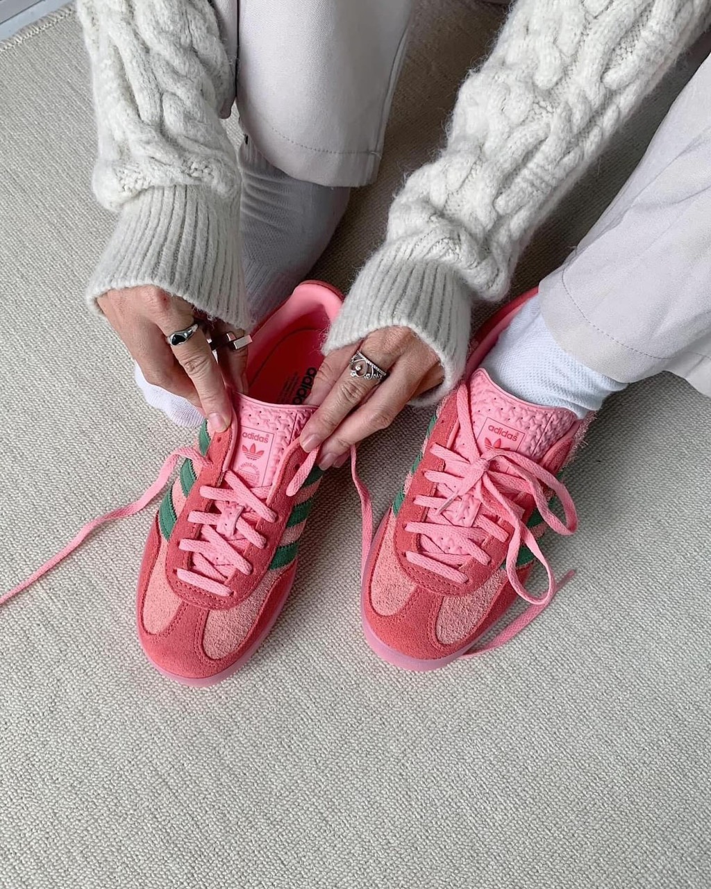1120 - Giày Adidas Gazelle Indoor "Semi Pink Spark & Preloved Green" - Code IG6782 - [HÀNG CHÍNH HÃNG]