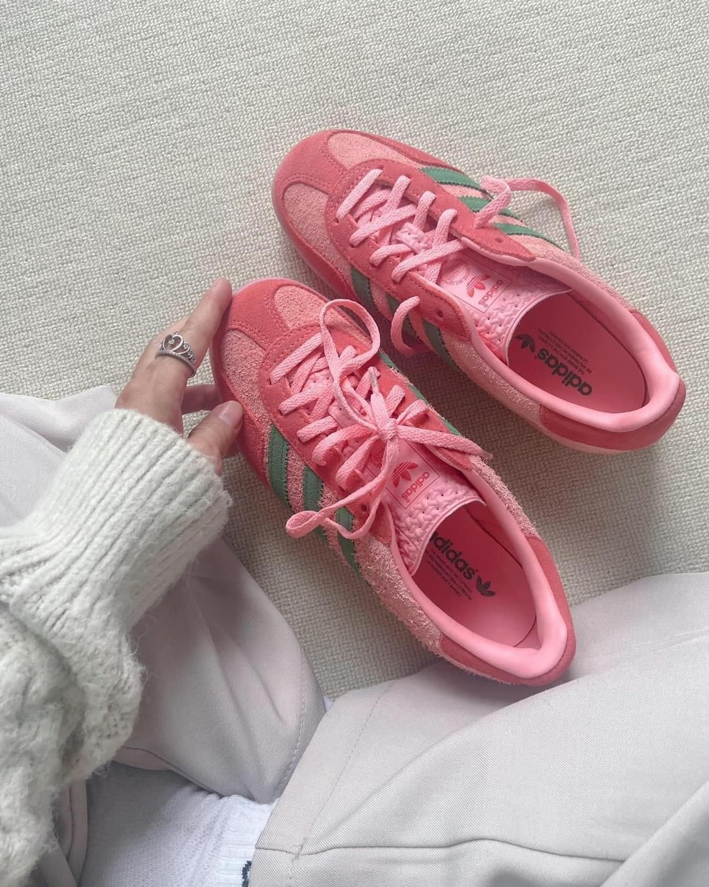 1120 - Giày Adidas Gazelle Indoor "Semi Pink Spark & Preloved Green" - Code IG6782 - [HÀNG CHÍNH HÃNG]