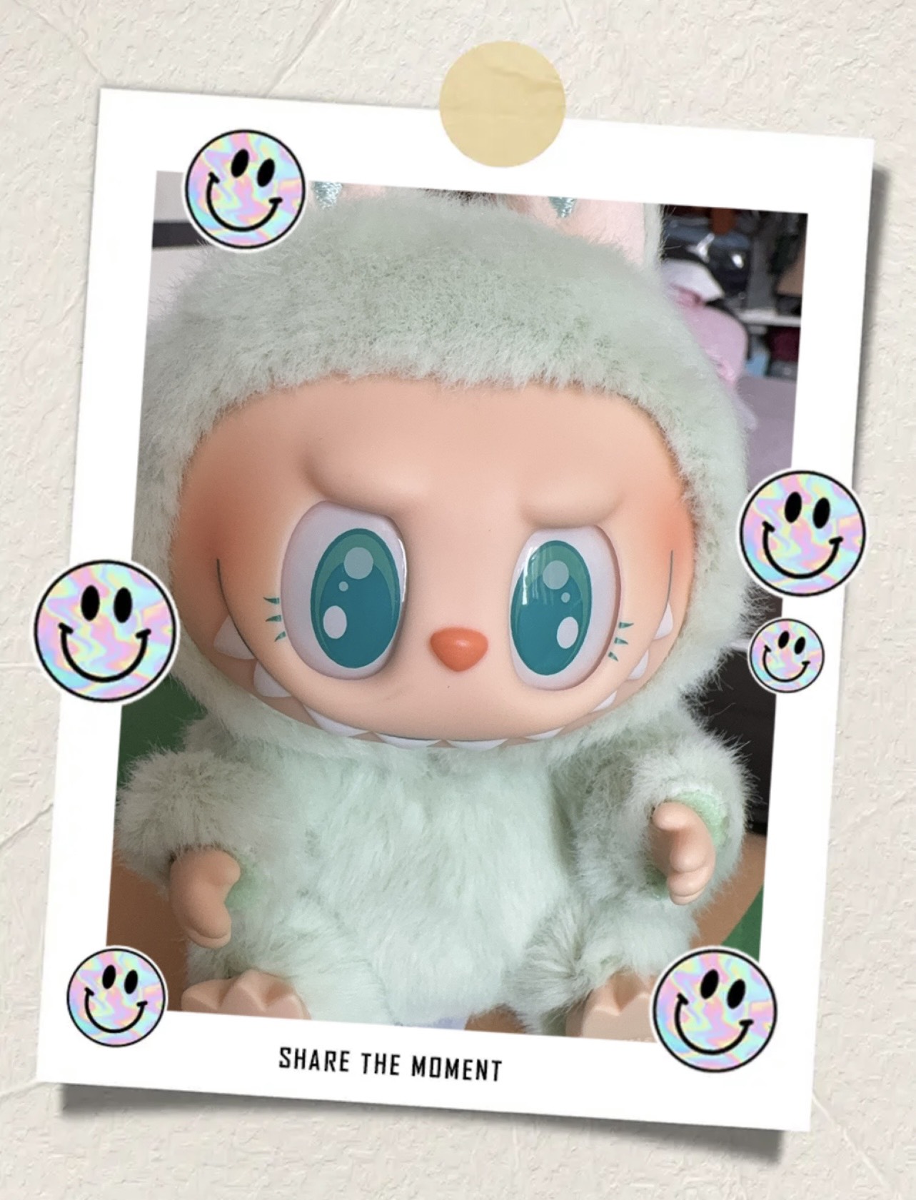 1152 - Gấu Bông Art Toy Labubu QUQU Have A Seat - POP MART The Monsters Have A Seat Vinyl Plush Labubu Macaron V2- Code 6941848280091 [HÀNG CHÍNH HÃNG]