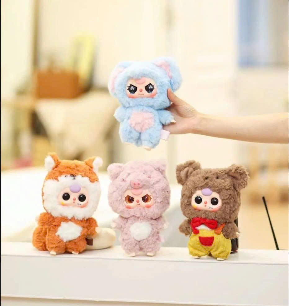 1172  - Baby Three V3 Set 6 bé - Baby Three V3 Animal Party Big Cute Plush Series Art Toy [CHÍNH HÃNG]