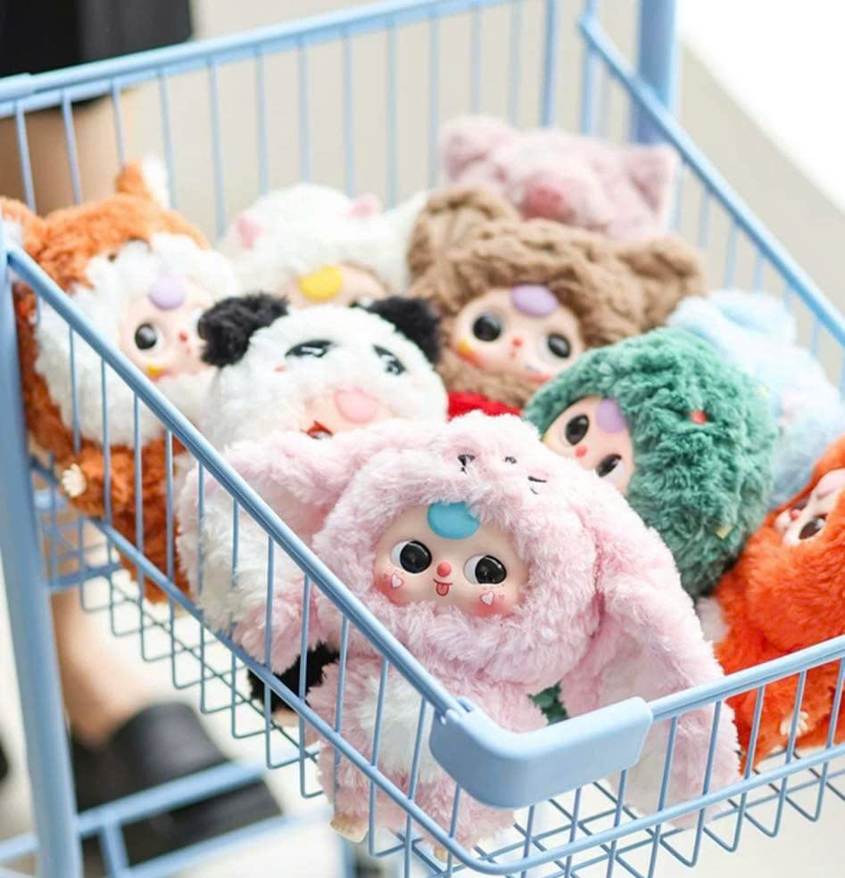 1172  - Baby Three V3 Set 6 bé - Baby Three V3 Animal Party Big Cute Plush Series Art Toy [CHÍNH HÃNG]