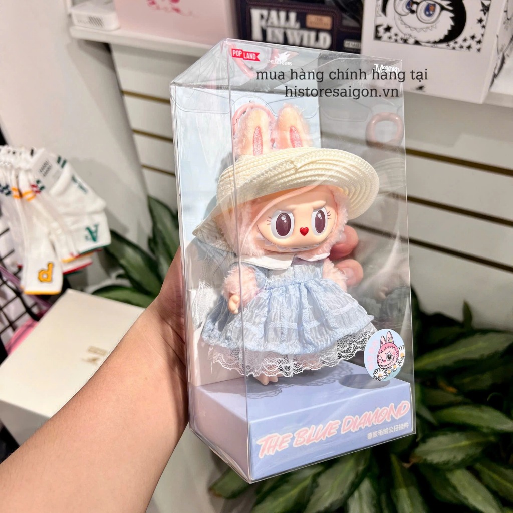 1122 -  Labubu Mokoko V3 - Váy Xanh - Size 18cm - The Monsters Catch Me If You Like Me (Mokoko Original) Close To Sweet Spring Flower Sweetheart - Gấu Bông Art Toy [CHÍNH HÃNG] POP MART