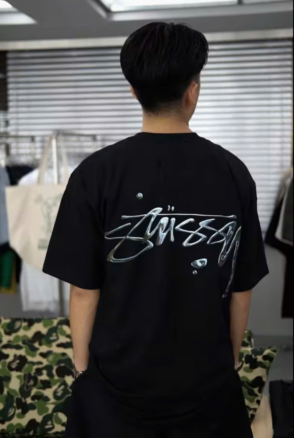 1212 - Áo Stussy Mercury - Đen Black - Code 1904983 [HÀNG CHÍNH HÃNG]