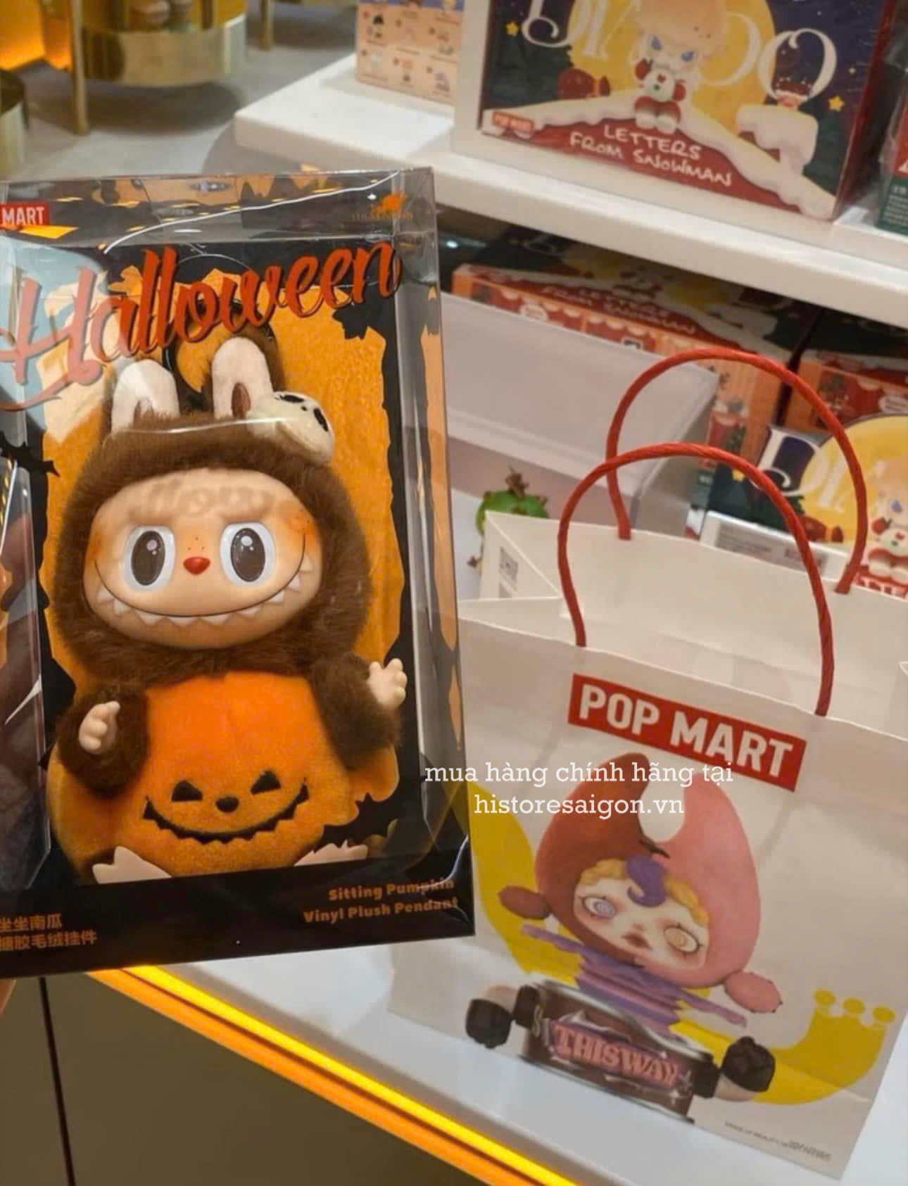 1200 - Labubu Halloween POPMART Labubu Bí Ngô The Monster Happy Halloween Party Series Sitting Pumpkin Vinyl Plus Pendent Size 15cm [HÀNG CHÍNH HÃNG]