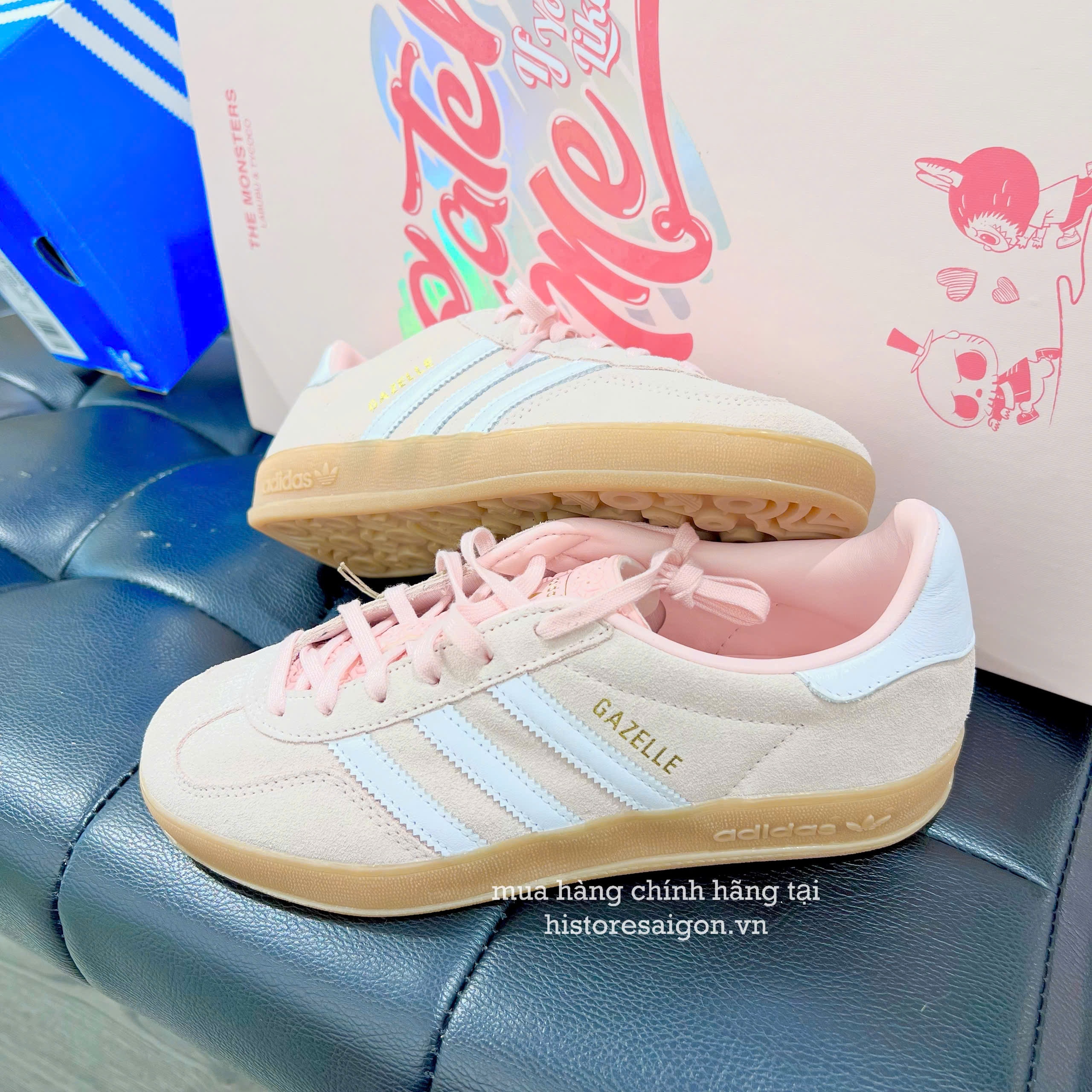 1078 -  Giày Adidas Gazelle Indoor Sandy Pink - Code IH5484 [HÀNG CHÍNH HÃNG]