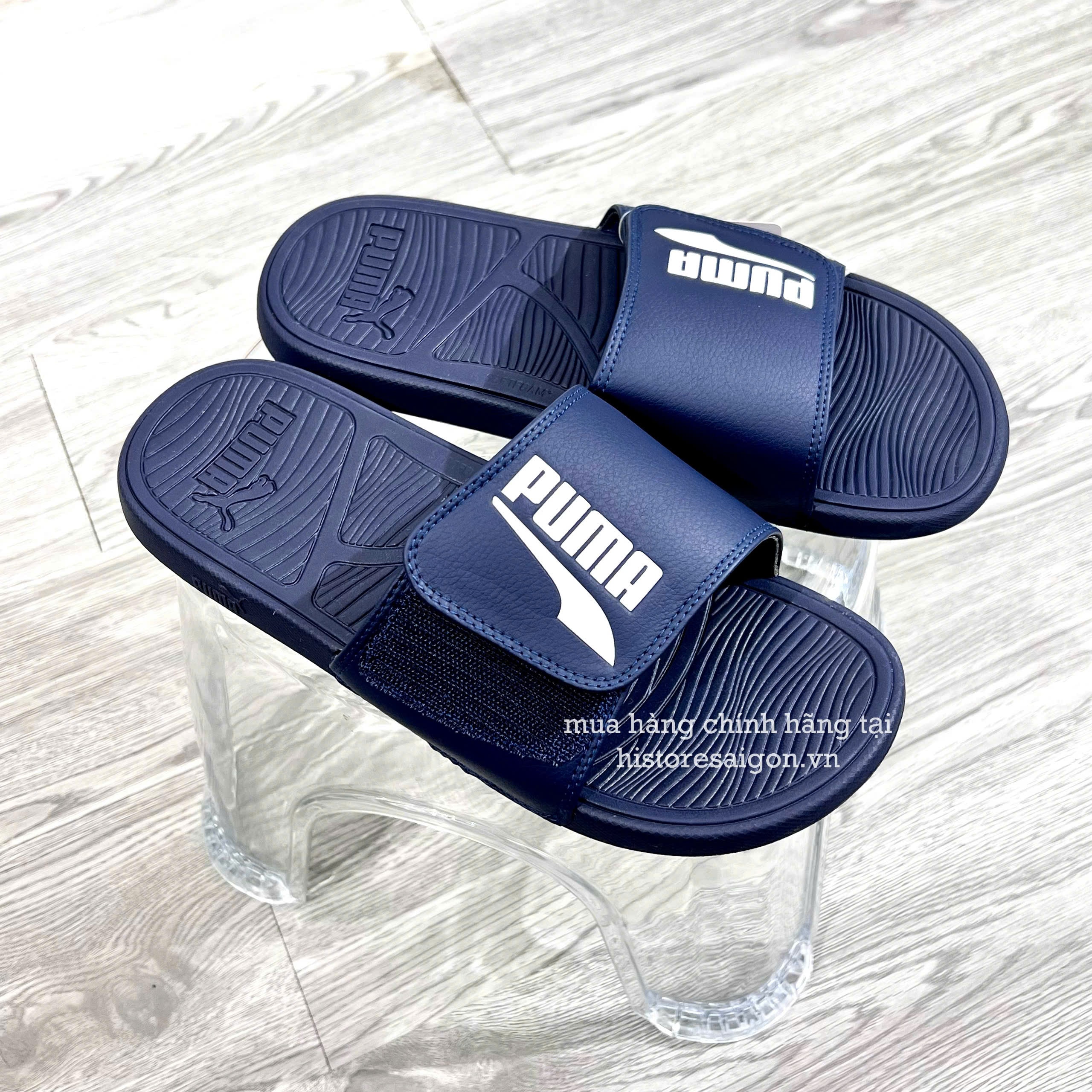 952 -  Dép Puma Cool Cat 2.0 Slides Navy White - Code 390961-07 [HÀNG CHÍNH HÃNG]
