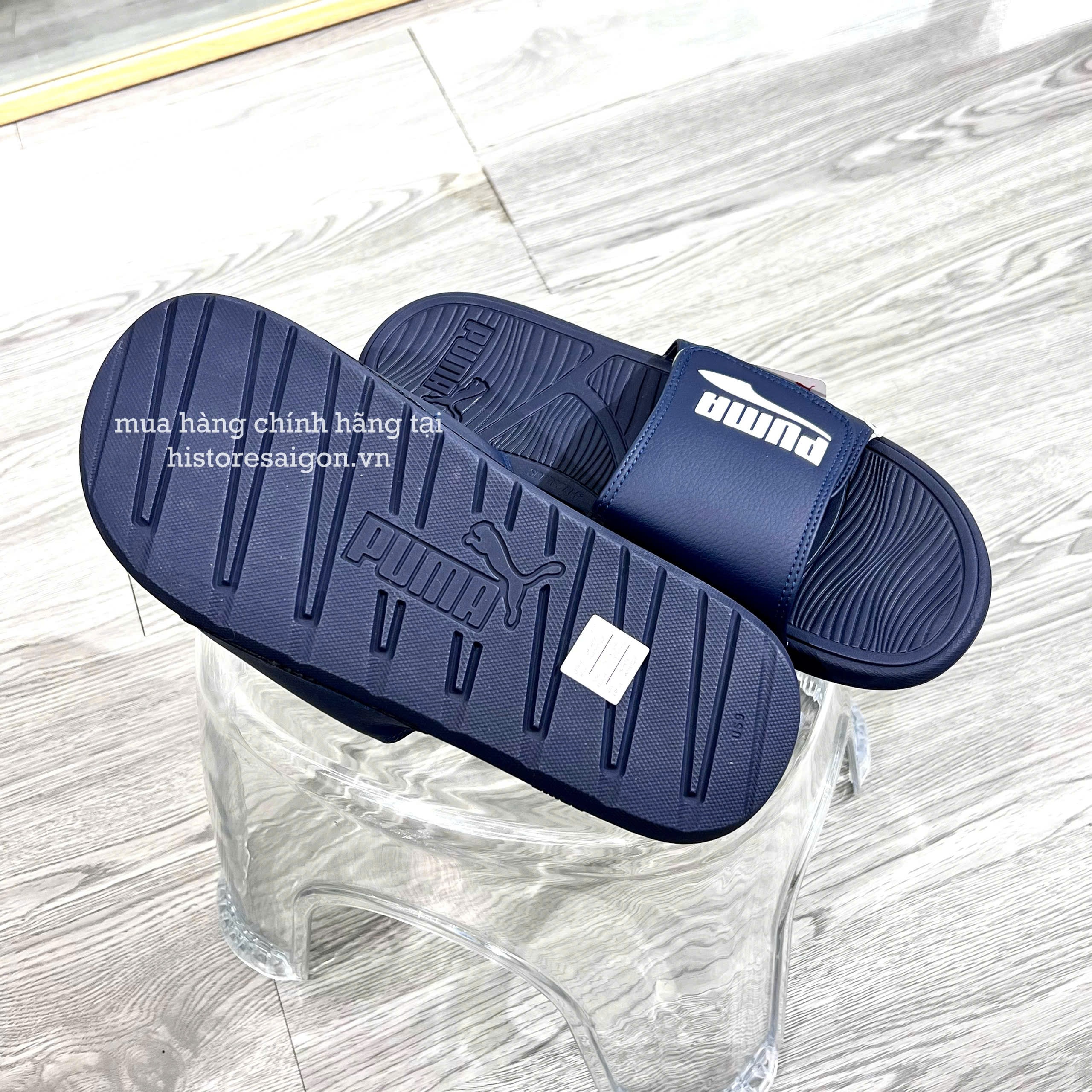 952 -  Dép Puma Cool Cat 2.0 Slides Navy White - Code 390961-07 [HÀNG CHÍNH HÃNG]