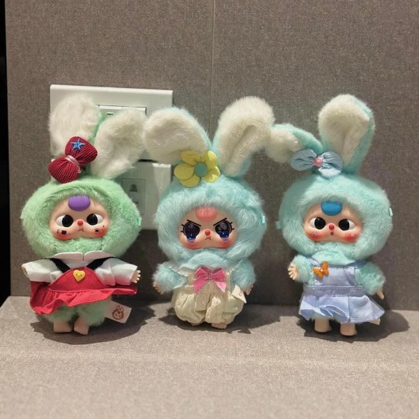 1136 - Baby Three Bunny Macaron Blindbox - Baby Three Bunny Macaron Series Animal Party Big Cute Plush Series Art Toy [CHÍNH HÃNG]