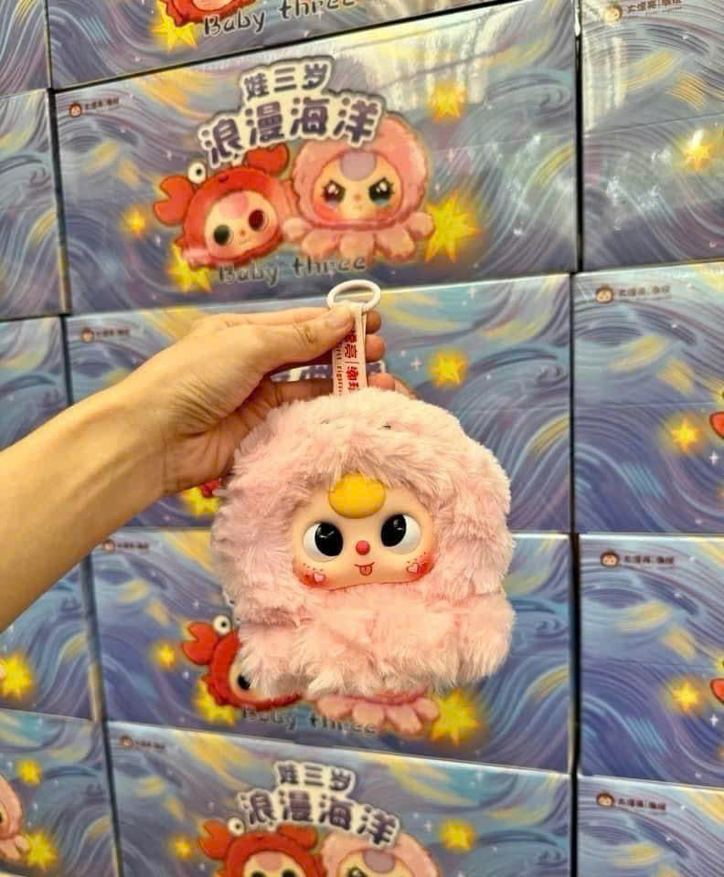 1152 - Baby three Ocean Baby Three Hải Sản / Sứa Biển Full set 8 Bé - Baby Three Animal Party Big Cute Plush Series Art Toy [CHÍNH HÃNG]