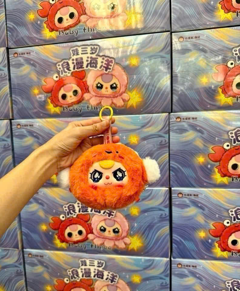 1152 - Baby three Ocean Baby Three Hải Sản / Sứa Biển Full set 8 Bé - Baby Three Animal Party Big Cute Plush Series Art Toy [CHÍNH HÃNG]