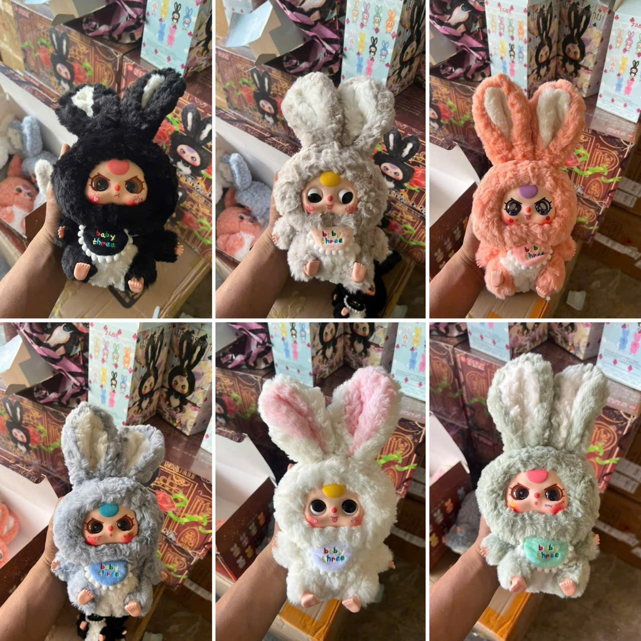 1139 - Baby three Lily Rabbit Town Plush Thỏ Thị Trấn Blindbox Hộp 1 Bé - Baby Three Animal Party Big Cute Plush Series Art Toy [CHÍNH HÃNG]