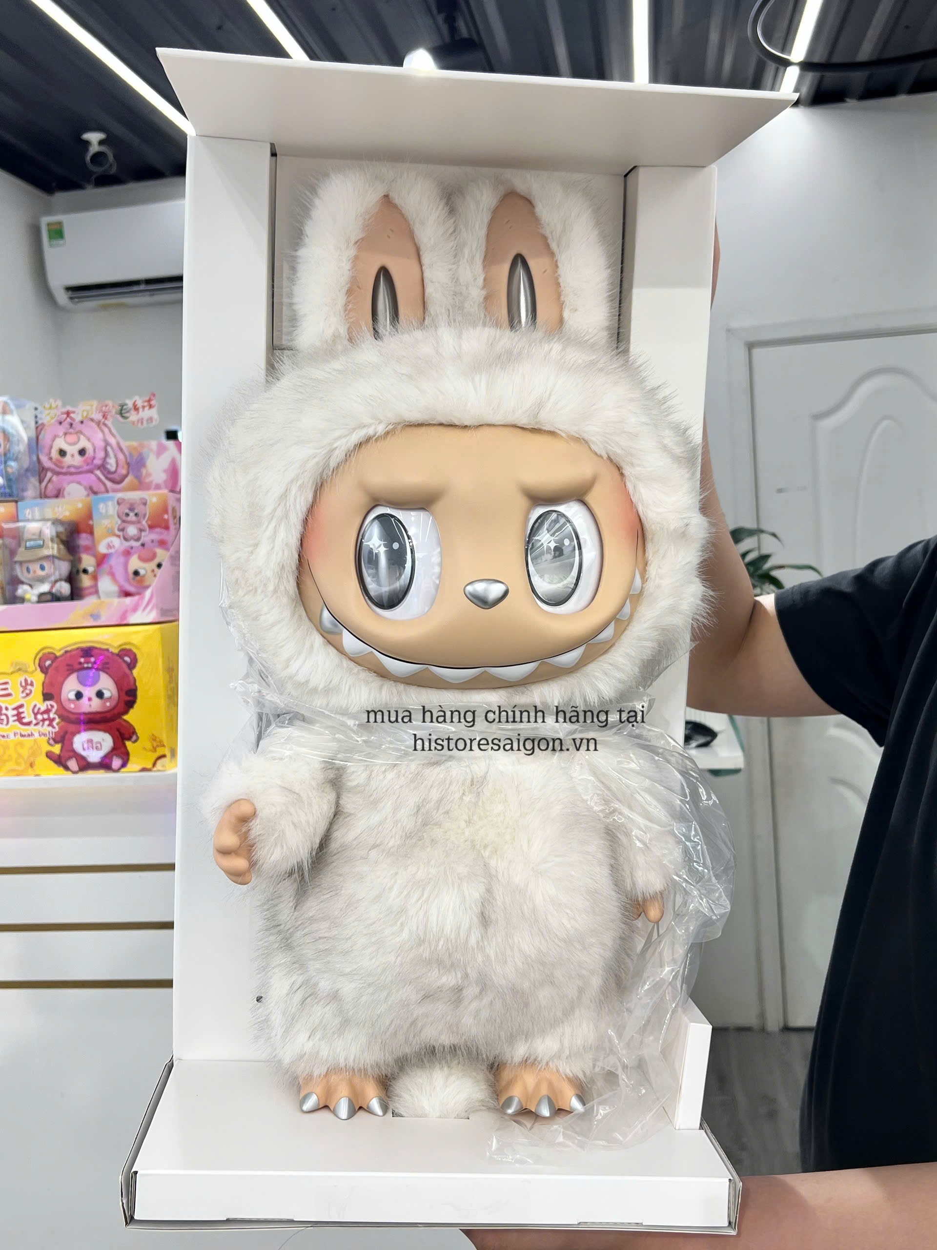 1142 - Labubu Zimomo Angle In Cloud Trắng ( Zimimi )  POP MART The Monsters ZIMOMO Angle In Cloud Vinyl Plush Doll Size 58cm - Gấu Bông Art Toy - Code 6941848280091 [HÀNG CHÍNH HÃNG]