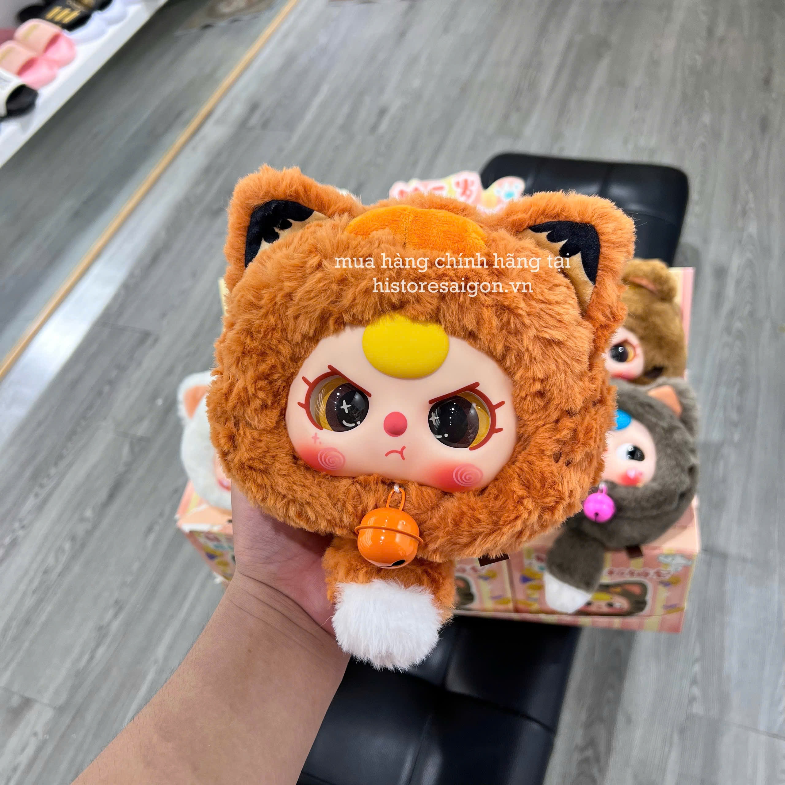 1153 - Baby three Lucky Cat Mèo Thần Tài Mèo May Mắn Blindbox - Baby Three Animal Party Big Cute Plush Series Art Toy [CHÍNH HÃNG]