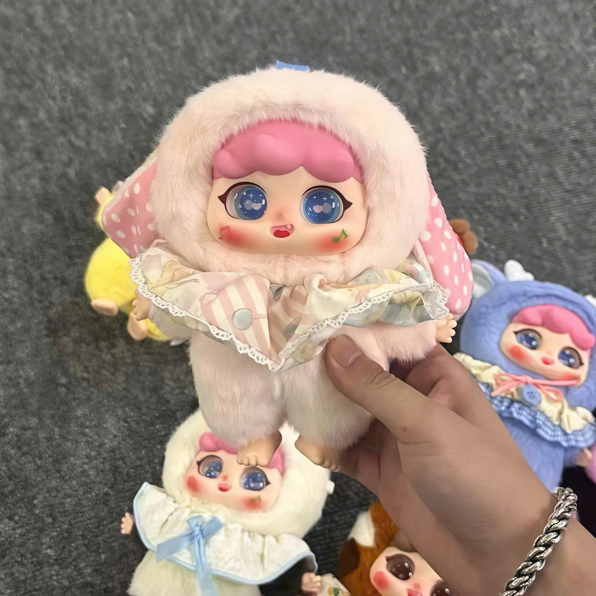 1168 - Baby three Migo Bed Time Full Set 6 Bé - Baby Three Animal Party Big Cute Plush Series Art Toy [CHÍNH HÃNG]