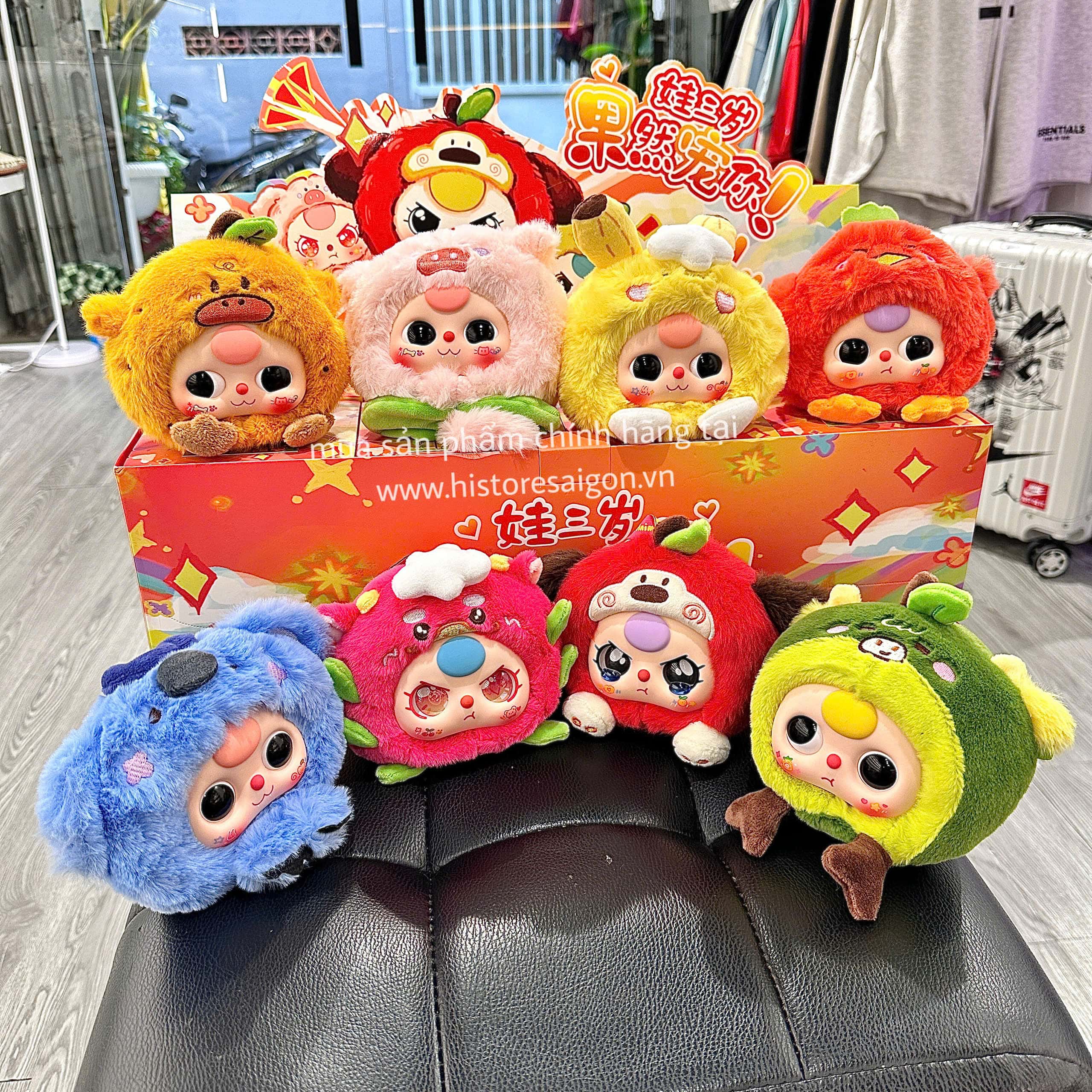 1176  - Baby Three Trái Cây - Lẻ 1 Box Ngẫu Nhiên - Baby Three Cute Thing Out Plush Series Art Toy [CHÍNH HÃNG]