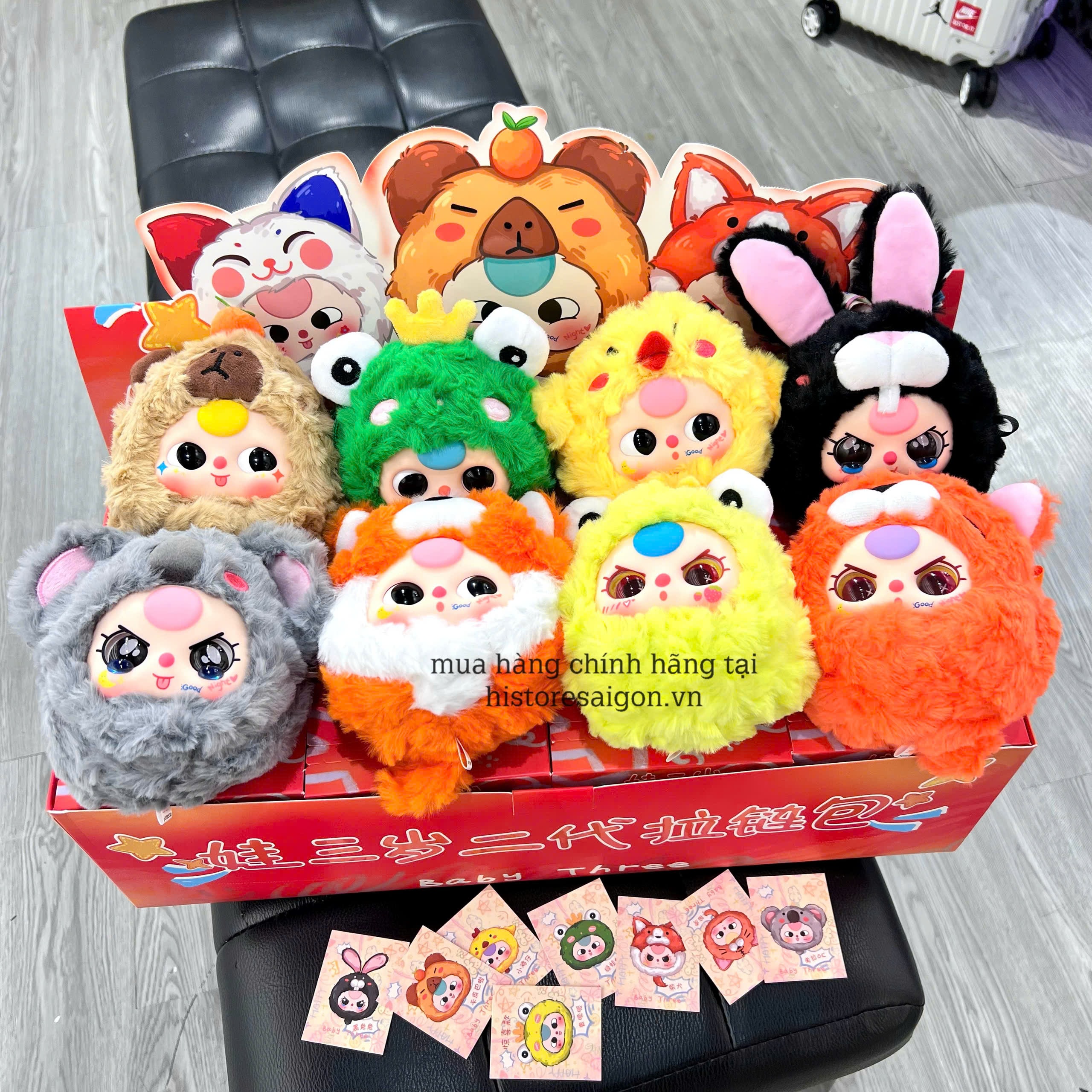 1179  - Baby Three Zipper V2 - Set 8 Bé - Baby Three Second Generation Zipper Bag Art Toy [CHÍNH HÃNG]