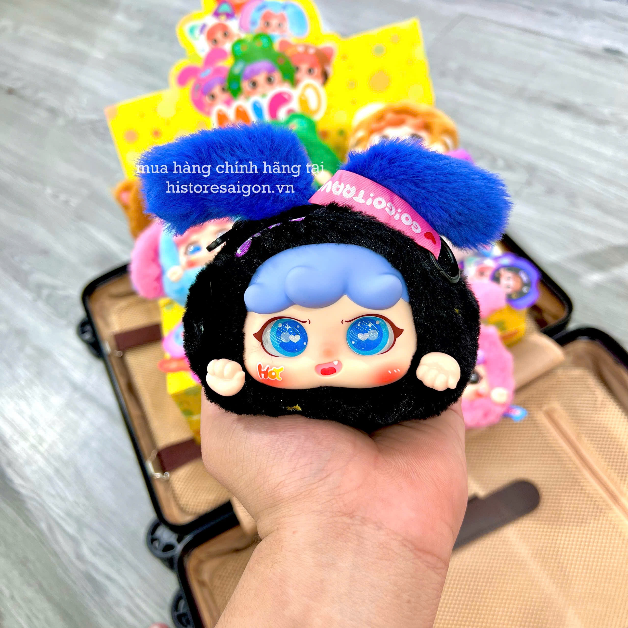 1184 - Baby Three Migo Travel Blindbox - Hộp 1 Bé - Có Mùi Thơm và Khóa Kéo - Baby Three Animal Party Big Cute Plush Series Art Toy [CHÍNH HÃNG]