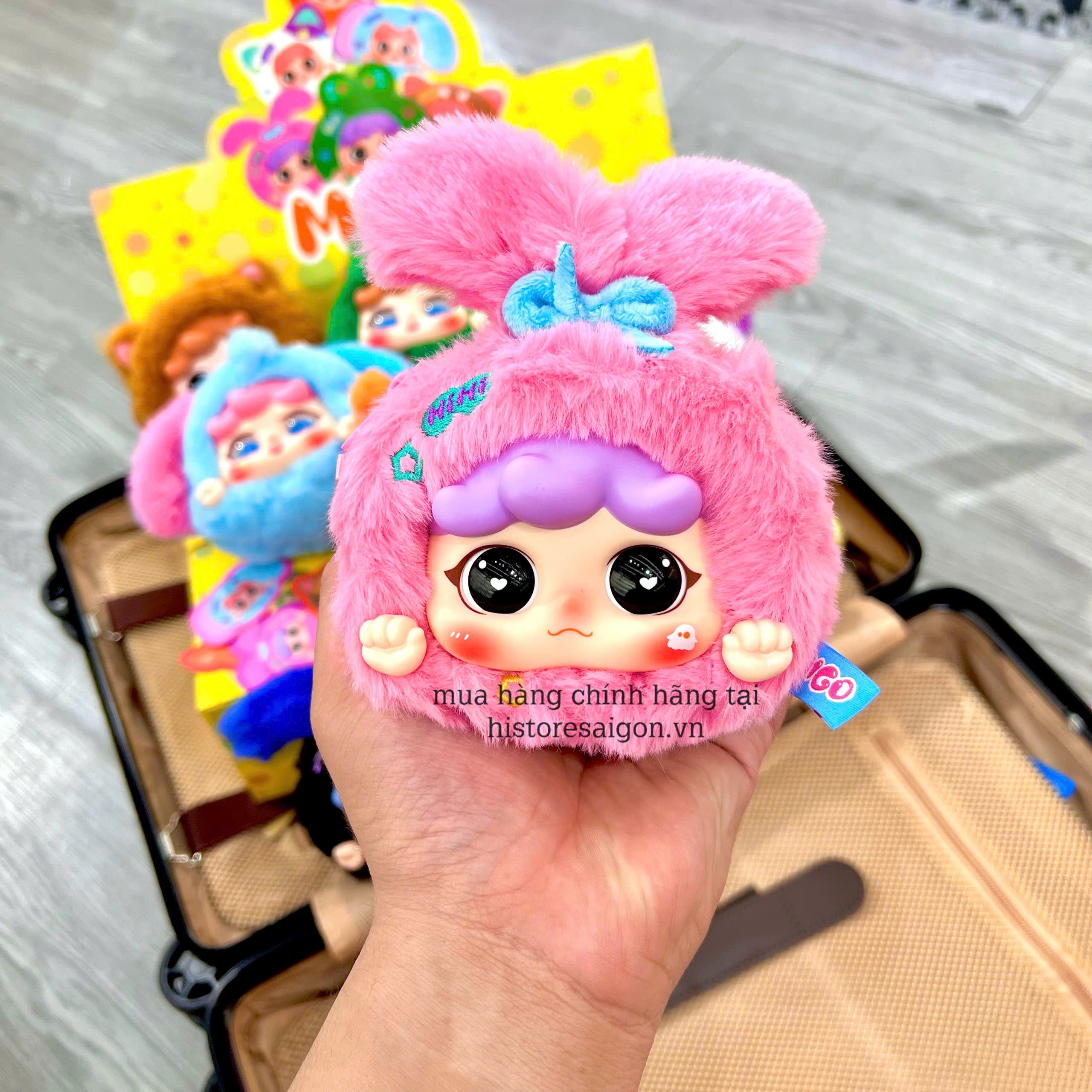 1184 - Baby Three Migo Travel Blindbox - Hộp 1 Bé - Có Mùi Thơm và Khóa Kéo - Baby Three Animal Party Big Cute Plush Series Art Toy [CHÍNH HÃNG]
