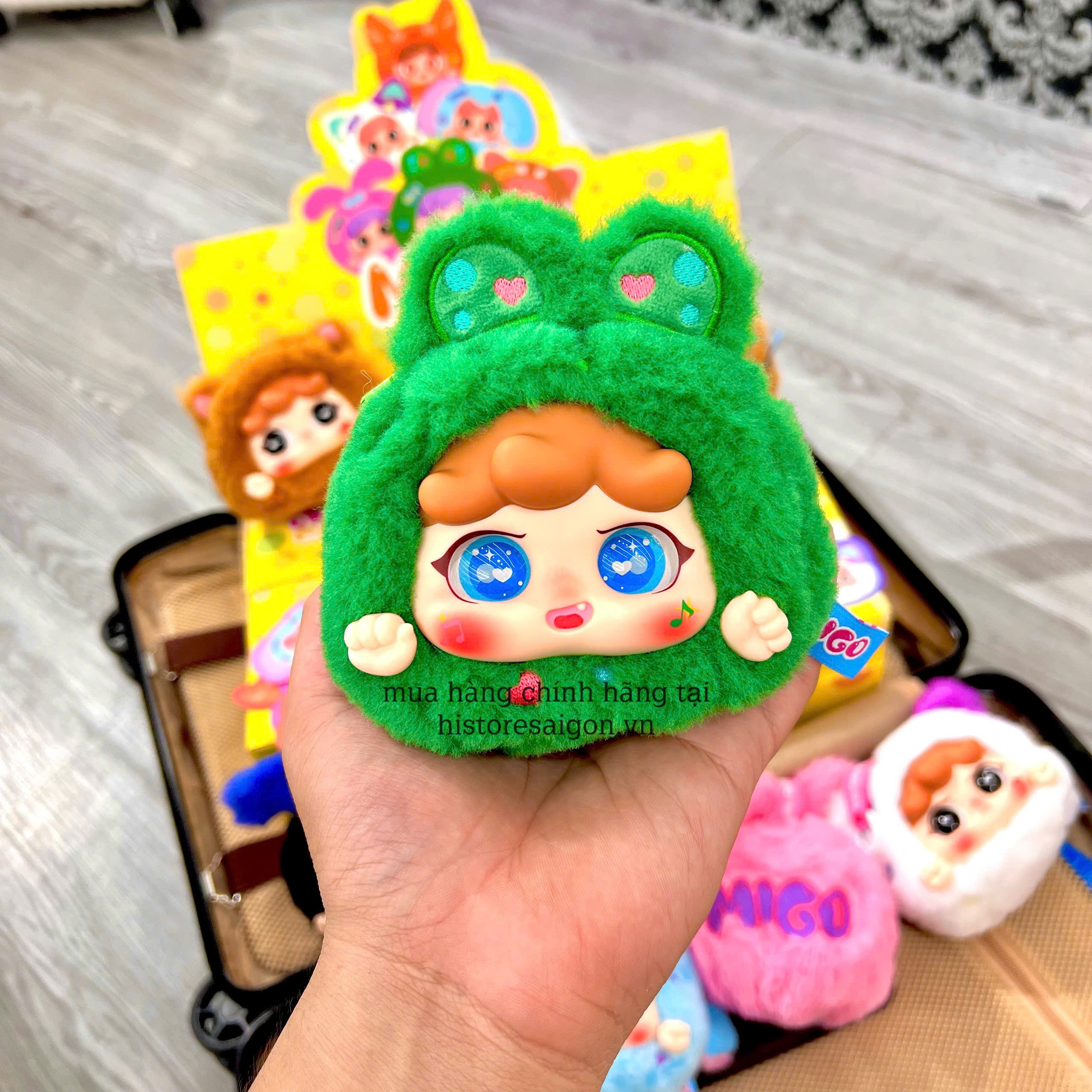 1184 - Baby Three Migo Travel Blindbox - Hộp 1 Bé - Có Mùi Thơm và Khóa Kéo - Baby Three Animal Party Big Cute Plush Series Art Toy [CHÍNH HÃNG]