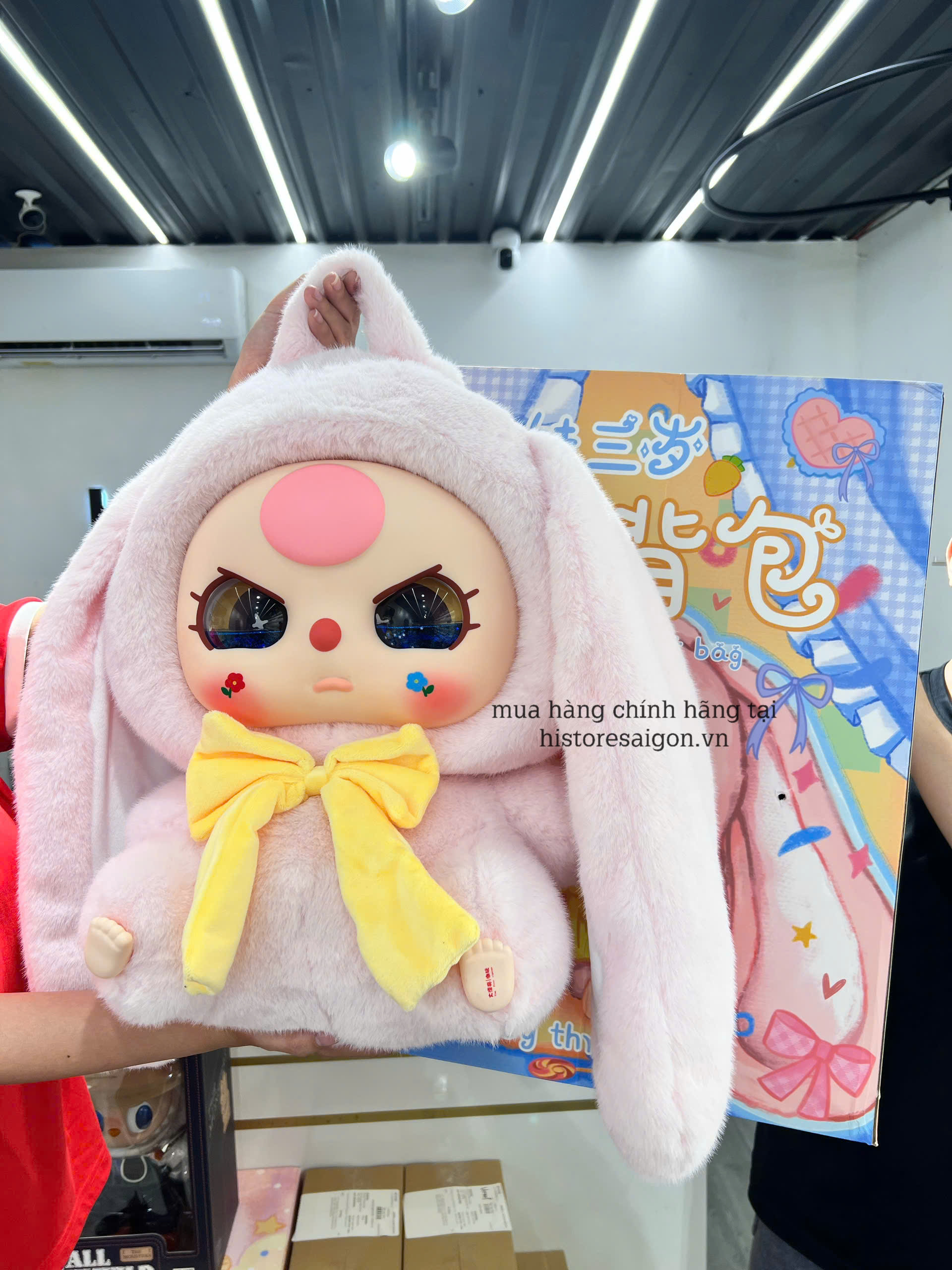 1185 - Balo BB3 Thỏ Balo Baby Three Thỏ Balo Thỏ BB3 - Baby Three Rabbit Plush School Bag Art Toy [HÀNG CHÍNH HÃNG]