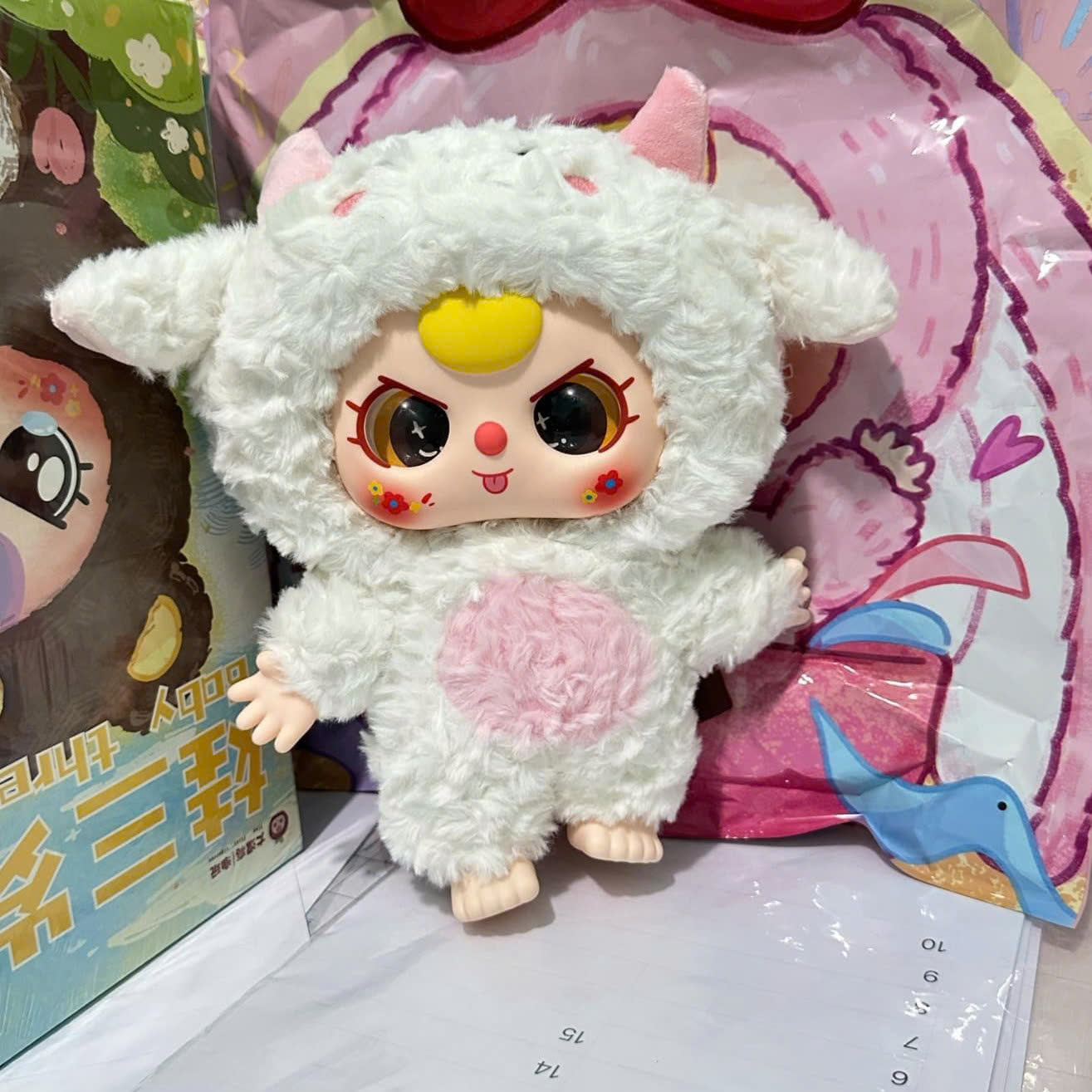 1188 - Baby three 400% Big Baby - Lựa Mẫu (Mắt ngẫu nhiên) - Baby Three Animal Party Big Cute Plush Series Art Toy [CHÍNH HÃNG]