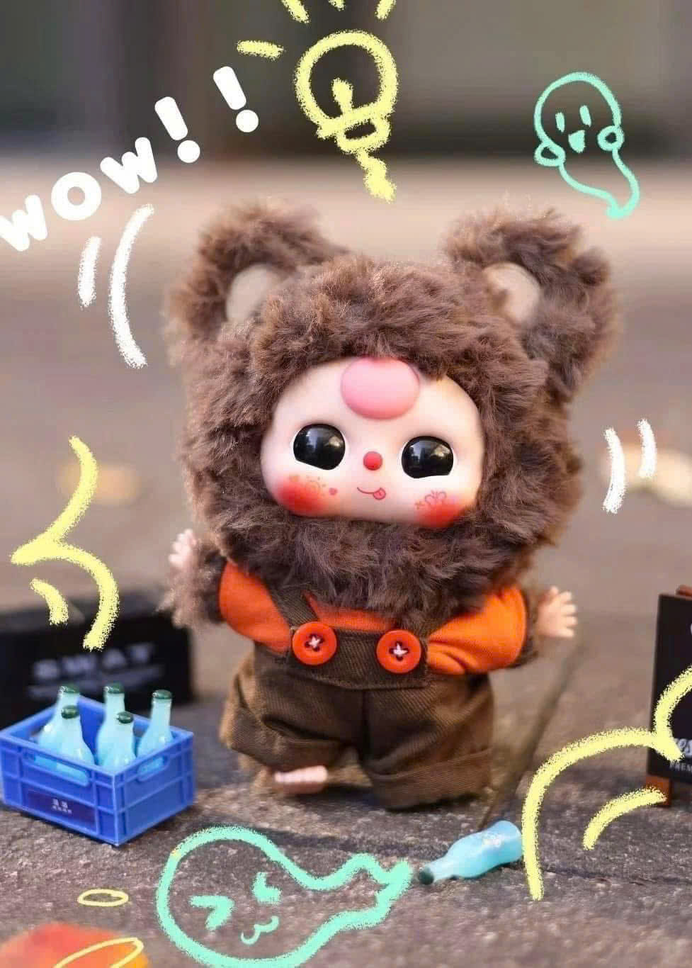 1231  - Baby Three V3 Mini - Lẻ 1 blindbox ngẫu nhiên - Baby Three De Lovely Plush Art Toy [CHÍNH HÃNG]