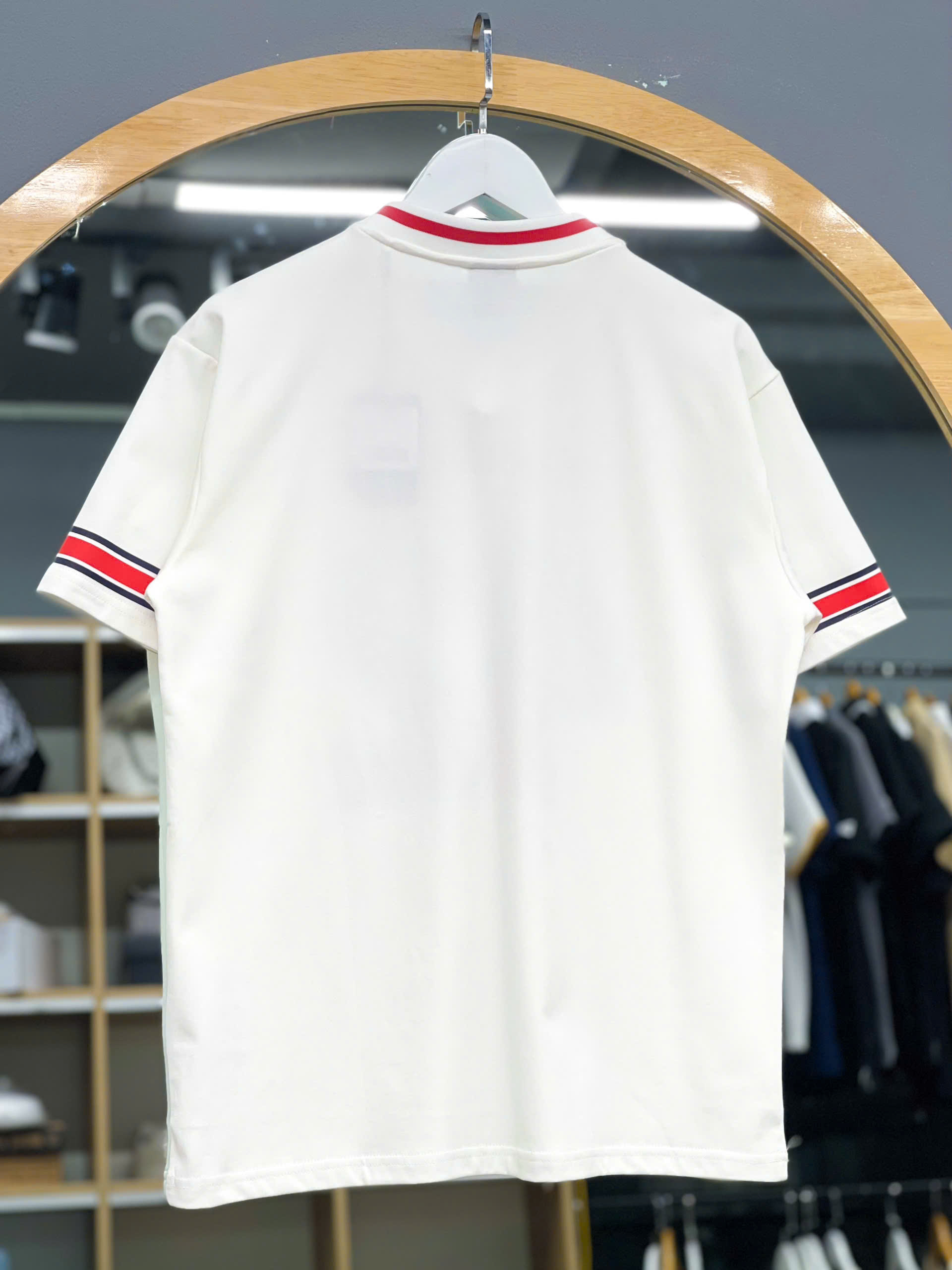 1252 - Áo New Era NY New York 42 Cổ Tim Viền Đỏ [HÀNG CHÍNH HÃNG]
