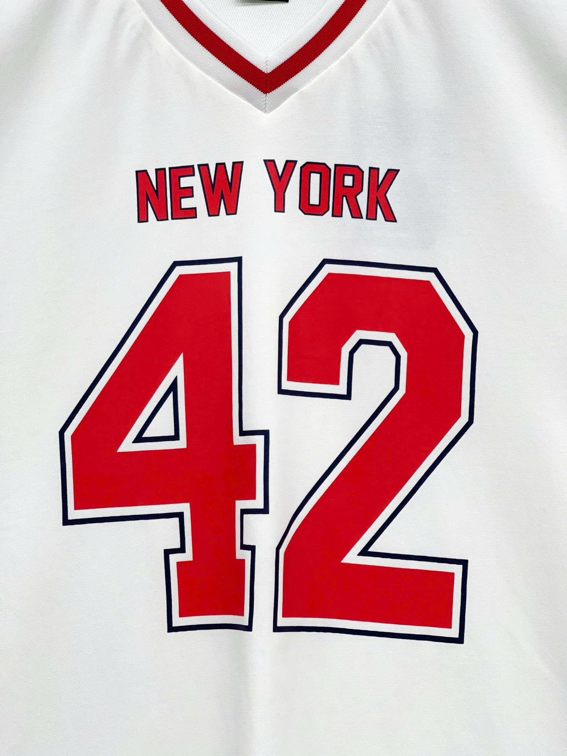 1252 - Áo New Era NY New York 42 Cổ Tim Viền Đỏ [HÀNG CHÍNH HÃNG]