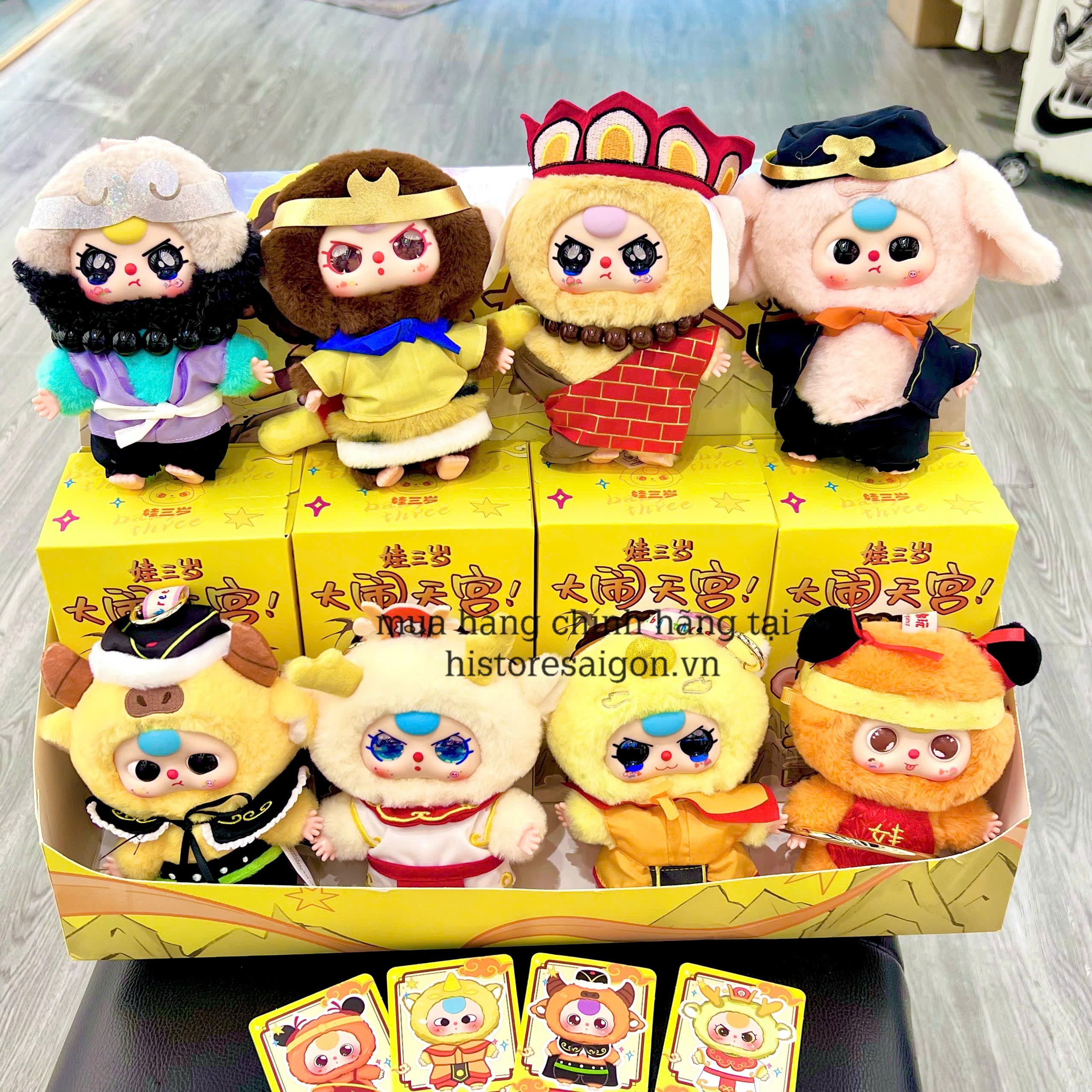 1260 - Baby Three BB3 Tây Du Ký - Baby Three Havoc In Heaven Plush - Full Set 8 Bé [CHÍNH HÃNG]