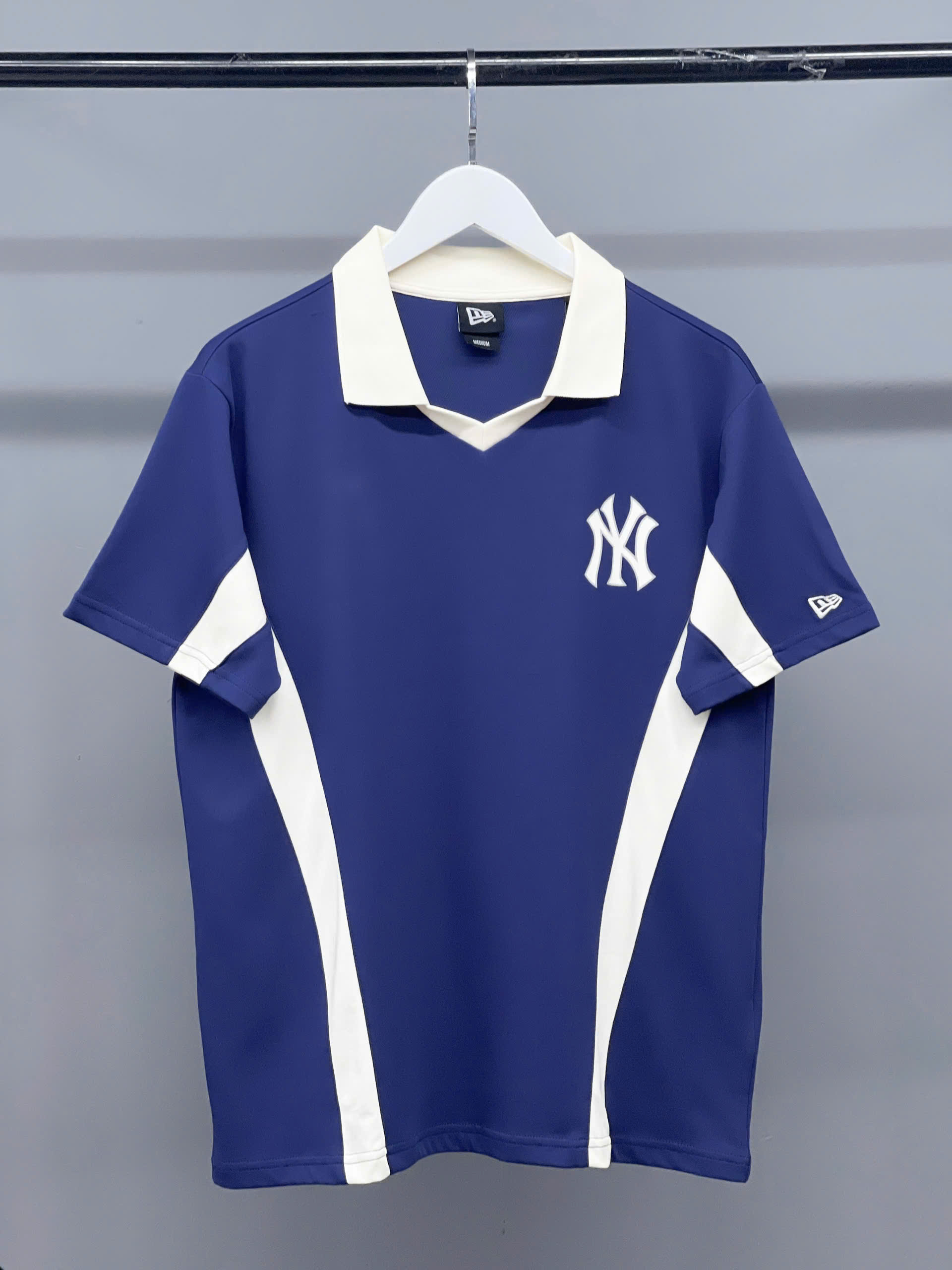 1273 - Áo Polo New Era NY 1903 Xanh Thủy Thủ Sọc Trắng [HÀNG CHÍNH HÃNG]
