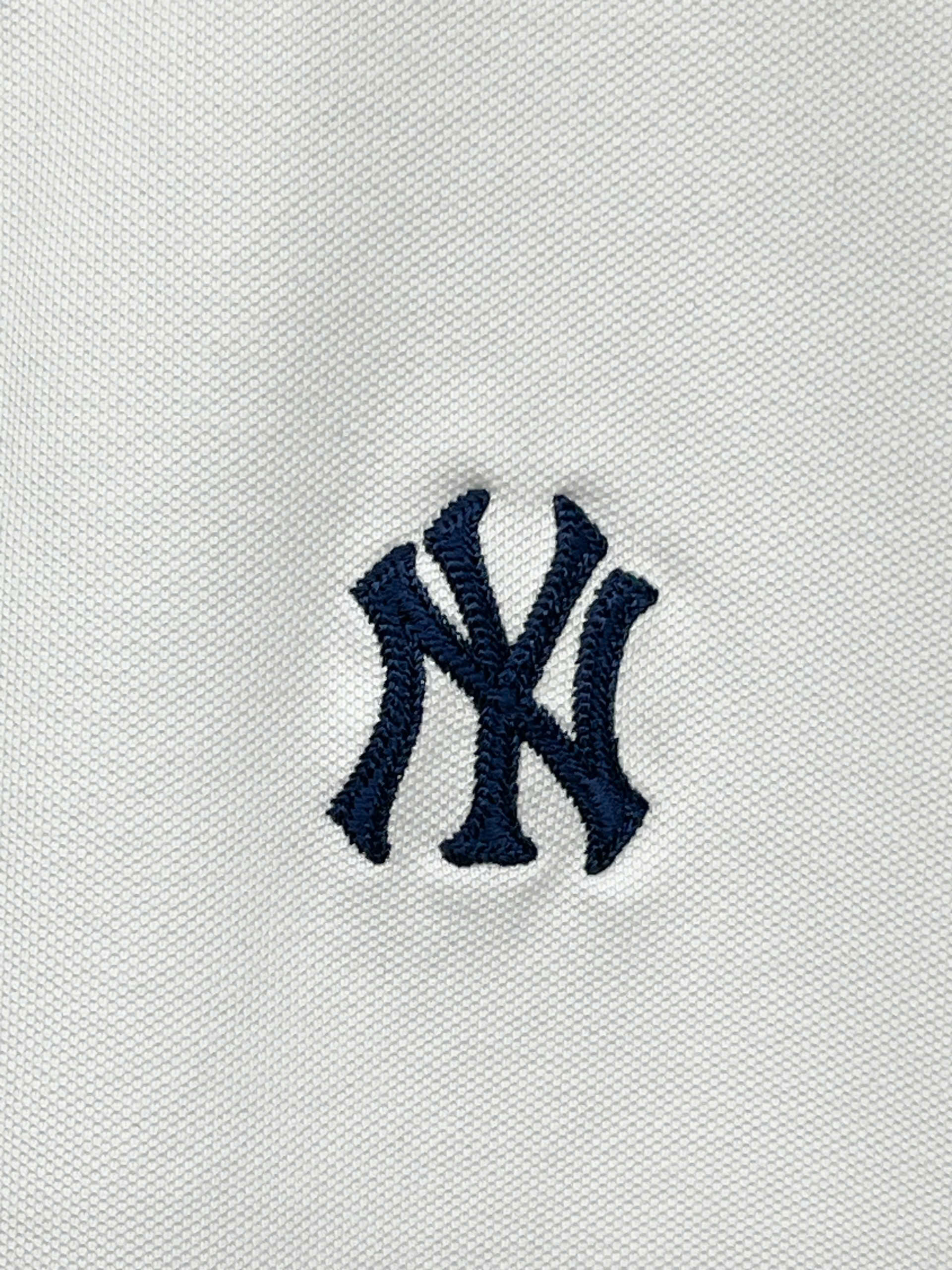 1296  - Áo Polo New Era - Trắng Cổ Viền Đỏ -  NY [HÀNG CHÍNH HÃNG]