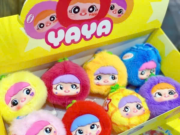 1312 - Baby Three YAYA V2 YAYA Trái Cây Set 8 Bé - Baby Three Happy Ghost Fun Fruit Plush Pendant [CHÍNH HÃNG]