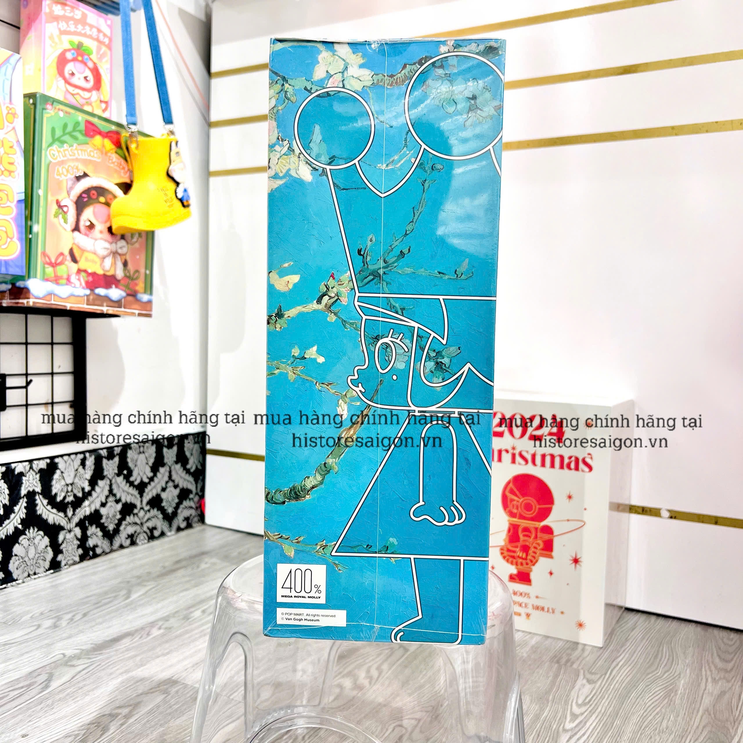 1150 - Molly Van Gogh 400% - POPMART Royal Molly Almond Blossom Van Gogh 400% Figure Mucha Zodiac Art Toy [CHÍNH HÃNG]