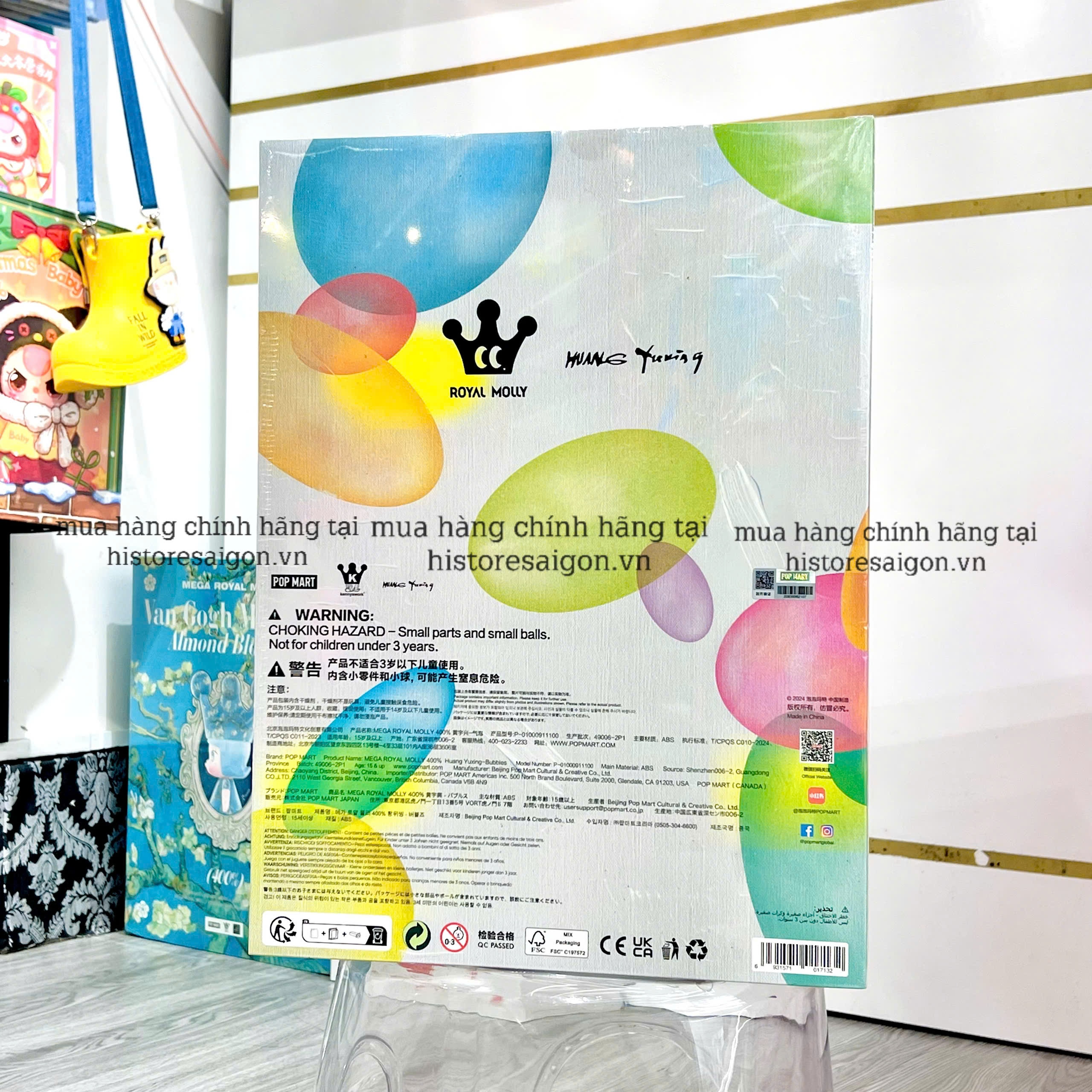 1178 - Molly Bubbles 400 POPMART Mega Royal Molly 400% Huang Yuxing Art Toy [CHÍNH HÃNG]