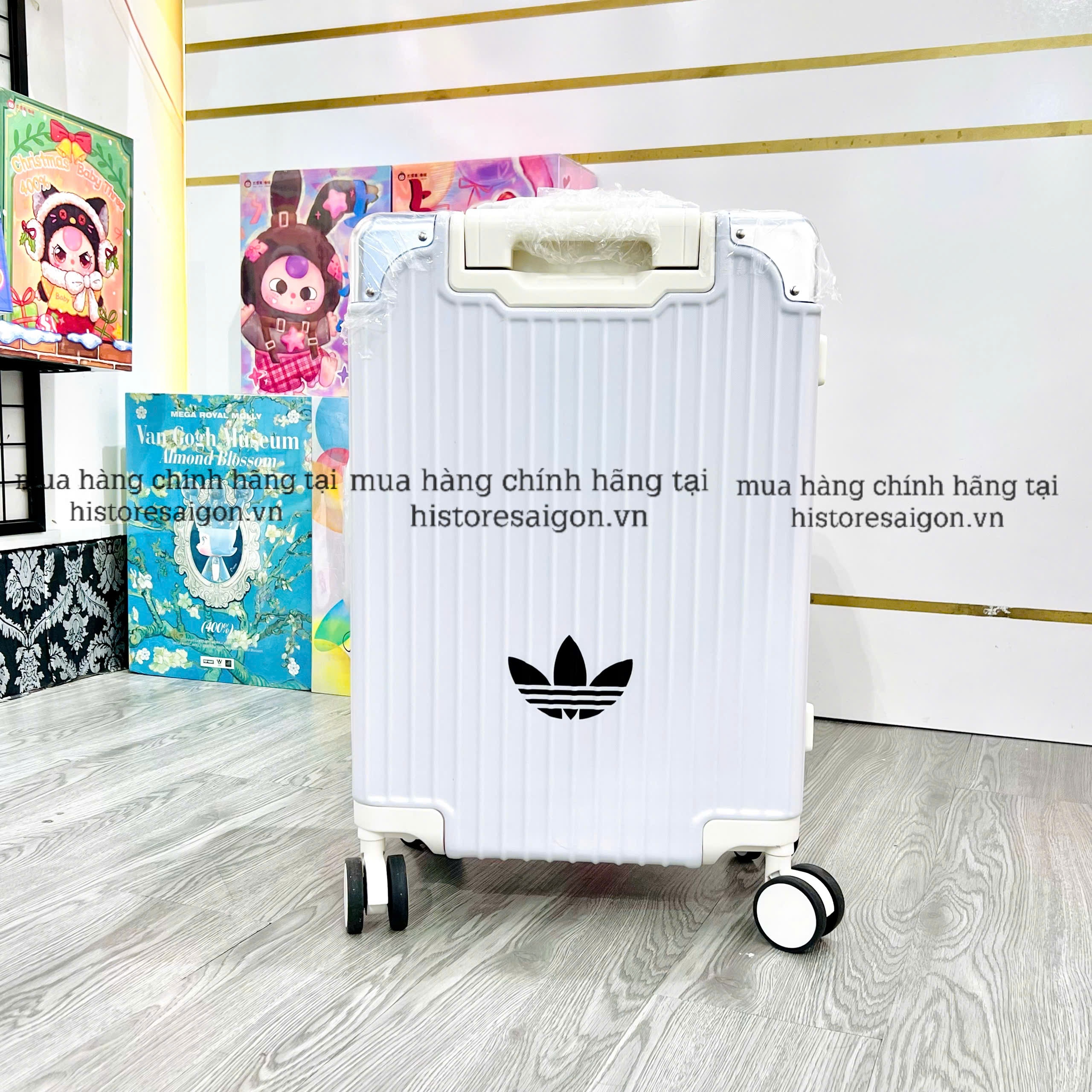 730 -  Vali Adidas Limited Edition - Size Cabin 22 Xách Tay - Trắng [HÀNG CHÍNH HÃNG]