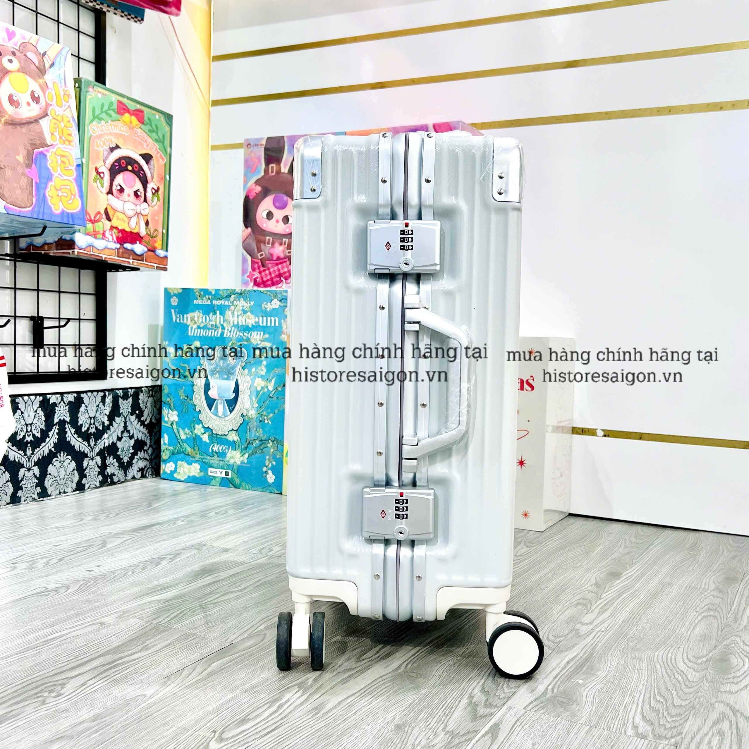 845 - Vali Adidas Xách Tay Power 03 - Size Cabin 22 Xách Tay - Trắng Kem [HÀNG CHÍNH HÃNG]