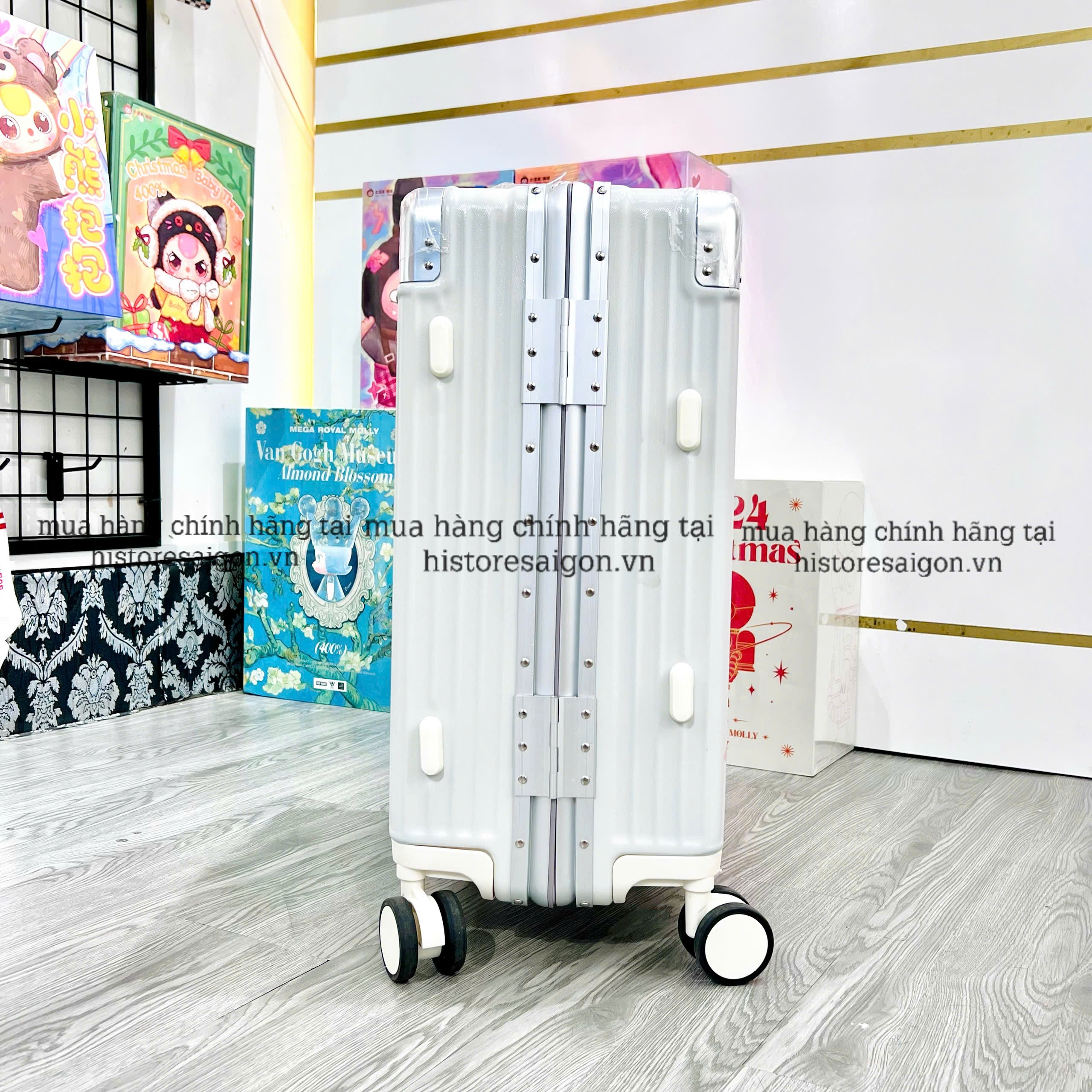 845 - Vali Adidas Xách Tay Power 03 - Size Cabin 22 Xách Tay - Trắng Kem [HÀNG CHÍNH HÃNG]