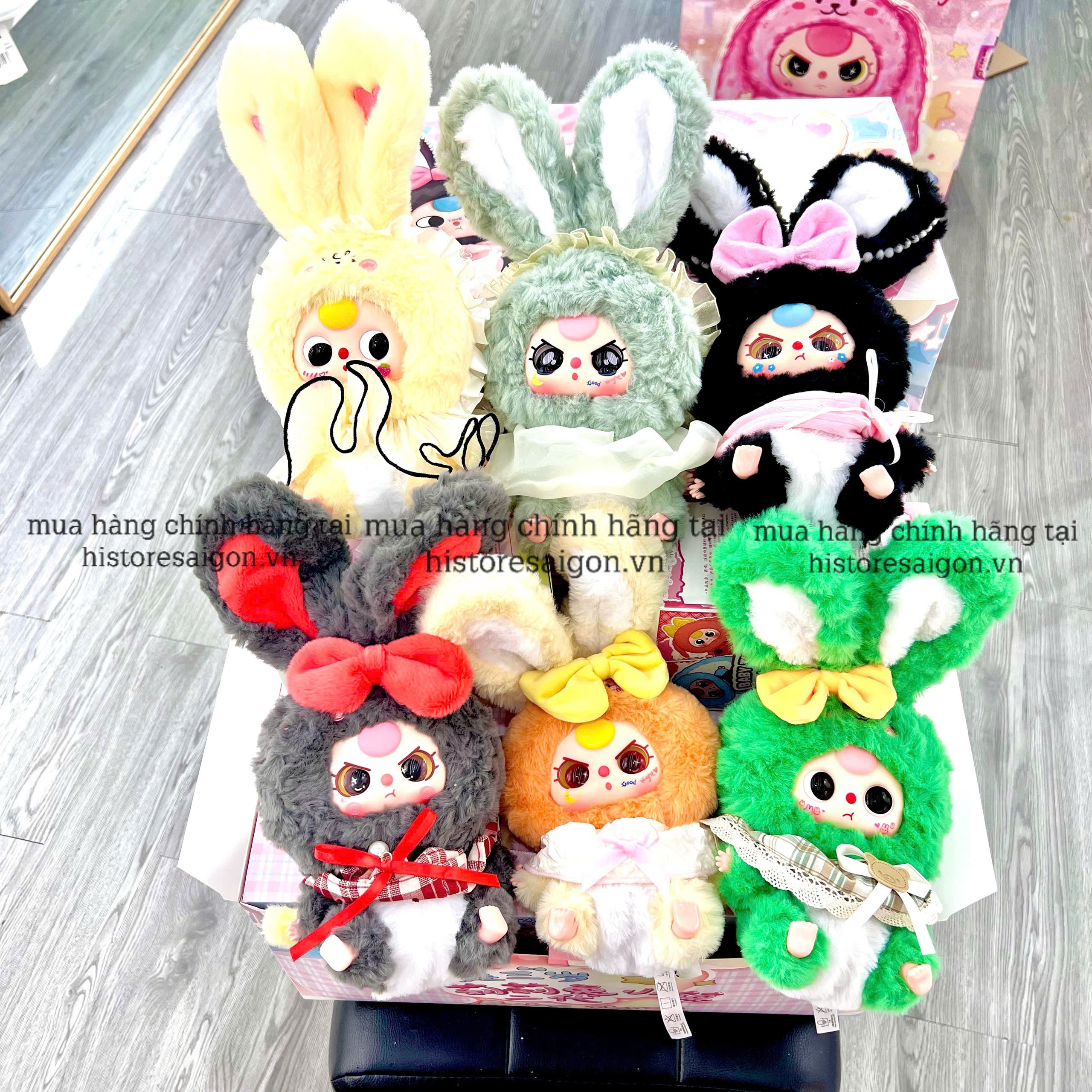1328 - Baby Three Thỏ Thị Trấn V2 - Bb3 Thỏ Thị Trấn V2 - Baby Three Lily Rabbit Town Plush - Set 6 Bé [CHÍNH HÃNG]