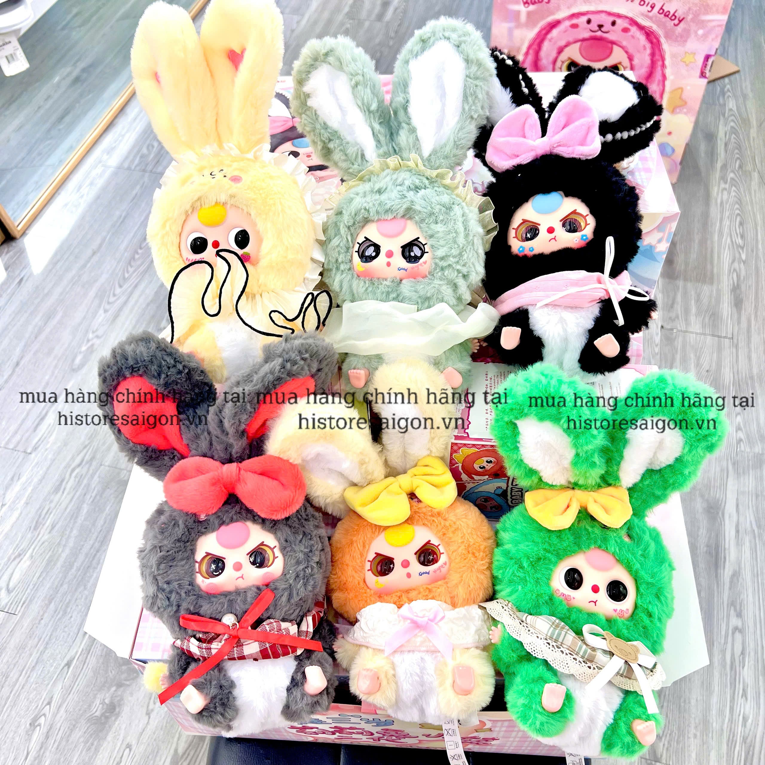 1328 - Baby Three Thỏ Thị Trấn V2 - Bb3 Thỏ Thị Trấn V2 - Baby Three Lily Rabbit Town Plush - Set 6 Bé [CHÍNH HÃNG]
