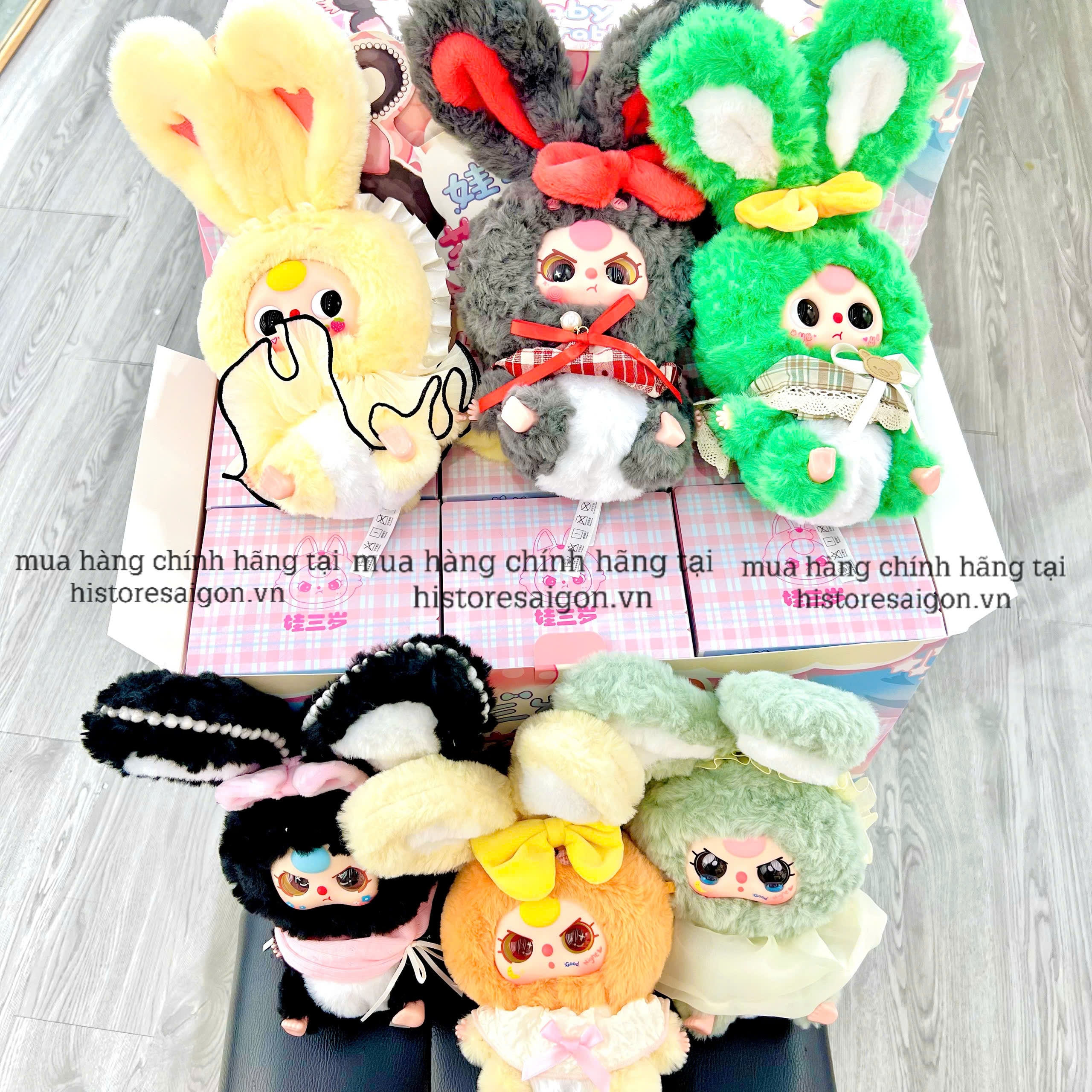 1328 - Baby Three Thỏ Thị Trấn V2 - Bb3 Thỏ Thị Trấn V2 - Baby Three Lily Rabbit Town Plush - Set 6 Bé [CHÍNH HÃNG]
