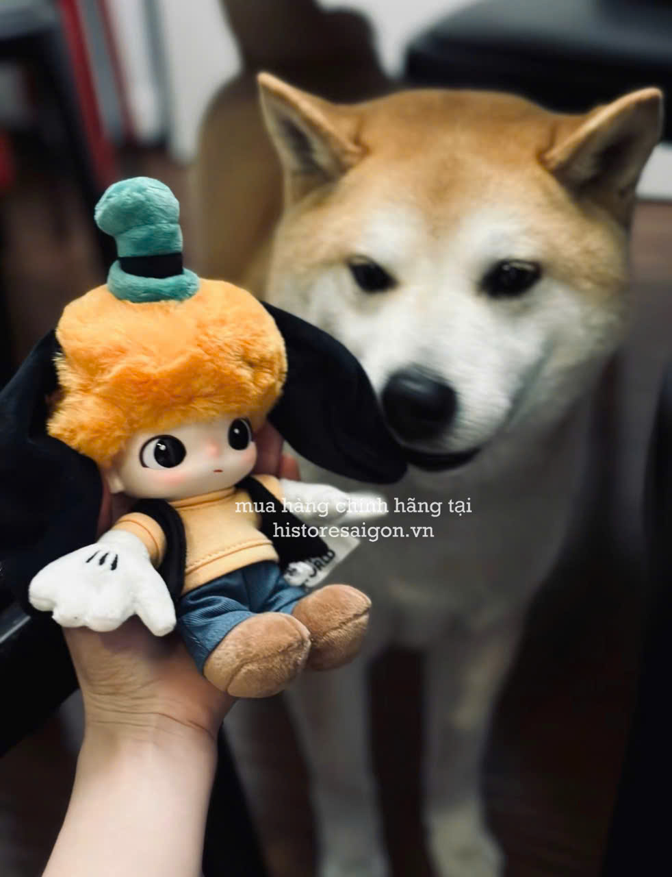 1356 - Dimoo Goffy - Dimoo Bông Goffy's Frank - POPMART Dimoo World x Disney Series-Vinyl Plush Keychain Blindbox - Code 01302810652 [HÀNG CHÍNH HÃNG]