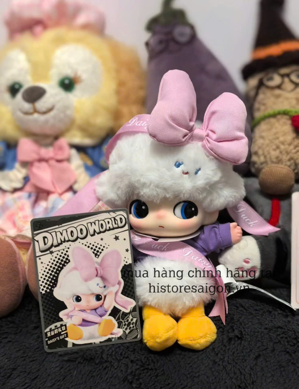 1355 - Dimoo Daisy - Dimoo Bông Daisy's Gift - POPMART Dimoo World x Disney Series-Vinyl Plush Keychain Blindbox - Code 01302810652 [HÀNG CHÍNH HÃNG]
