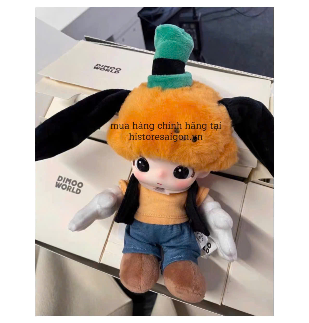 1356 - Dimoo Goffy - Dimoo Bông Goffy's Frank - POPMART Dimoo World x Disney Series-Vinyl Plush Keychain Blindbox - Code 01302810652 [HÀNG CHÍNH HÃNG]